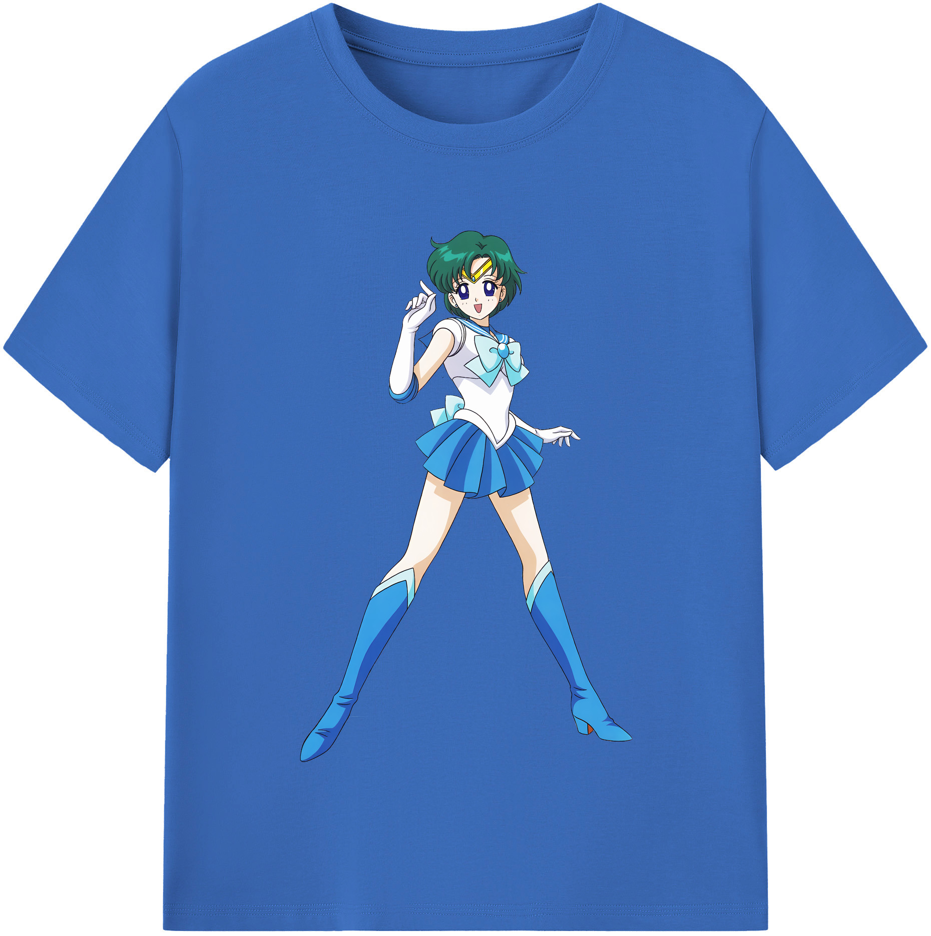 （画像用） 美少女戦士セーラームーン 海王 みちる（かいおう みちる） Sailor Moon Kaiou Michiru 綿100％半袖Tシャツ（フロントプリント）