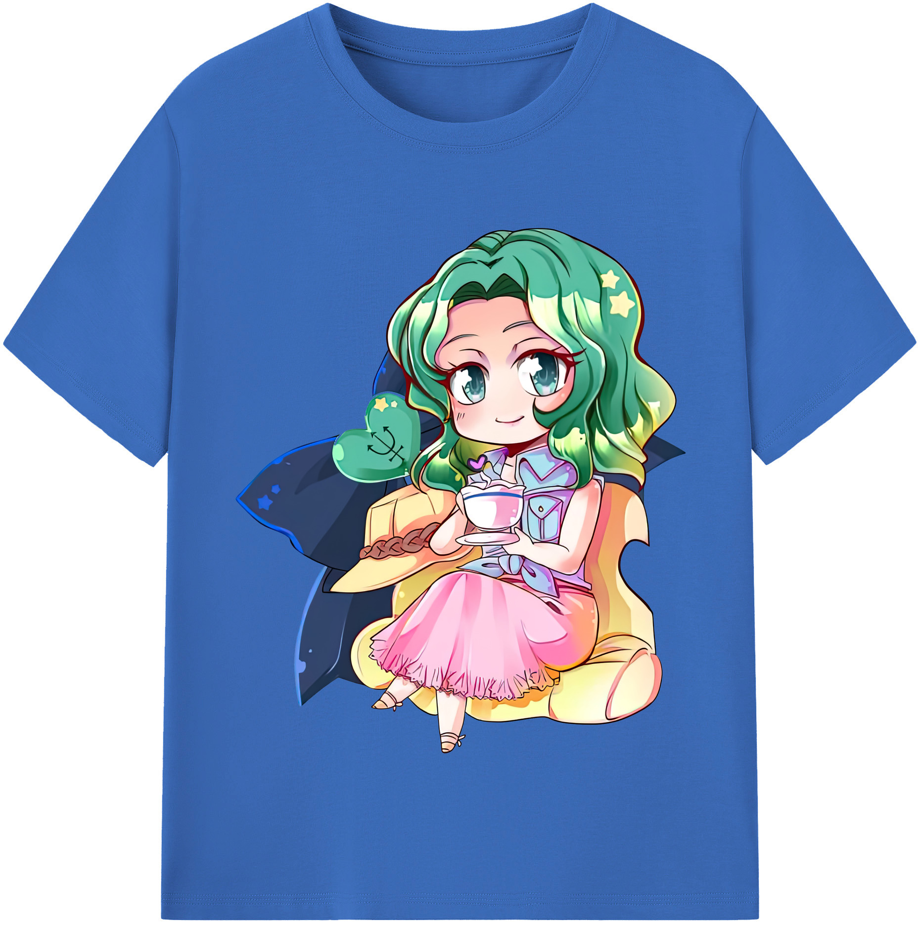 （画像用） 美少女戦士セーラームーン 海王 みちる（かいおう みちる） Sailor Moon Kaiou Michiru 綿100％半袖Tシャツ（フロントプリント）