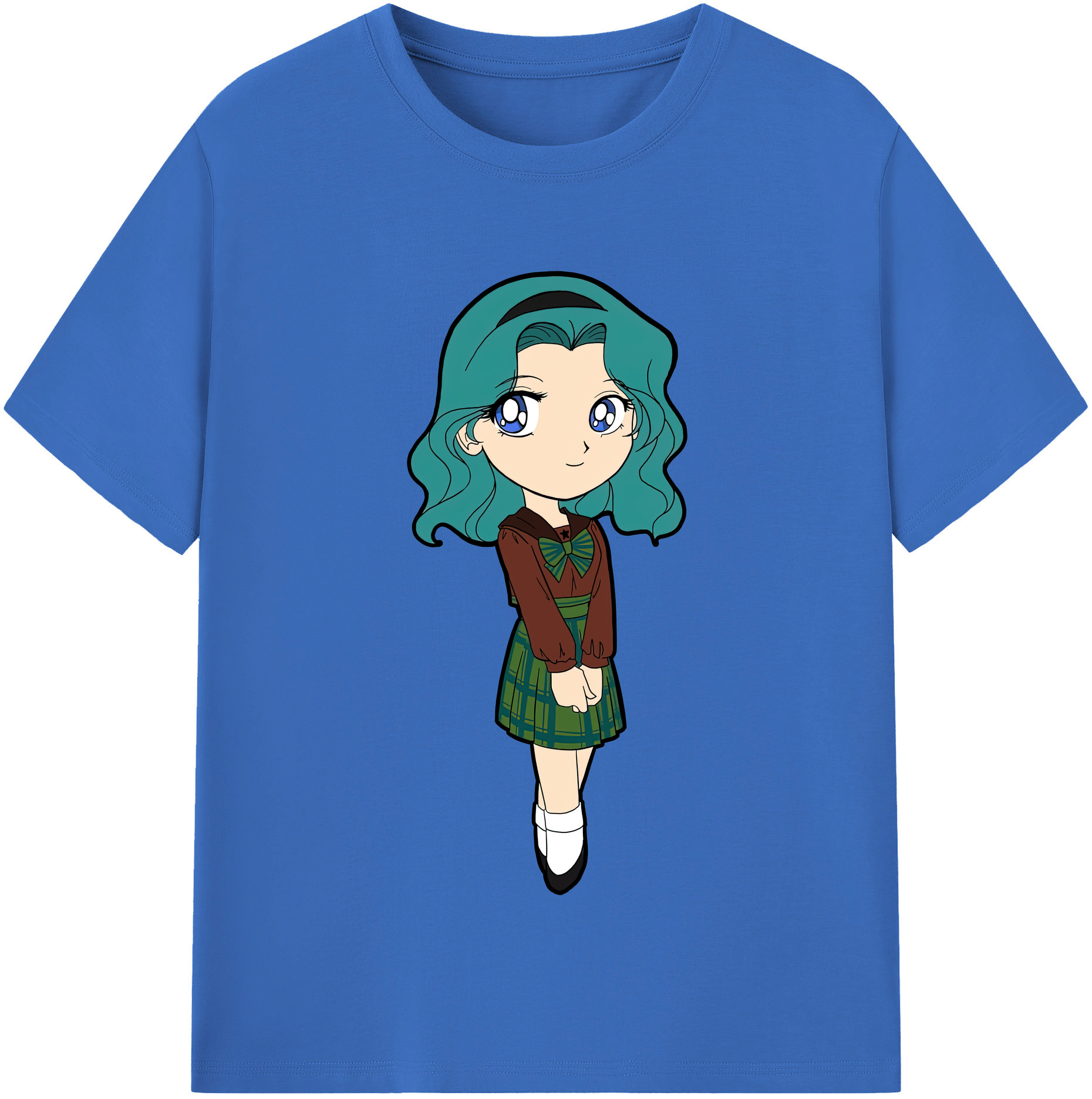 （画像用） 美少女戦士セーラームーン 海王 みちる（かいおう みちる） Sailor Moon Kaiou Michiru 綿100％半袖Tシャツ（フロントプリント）