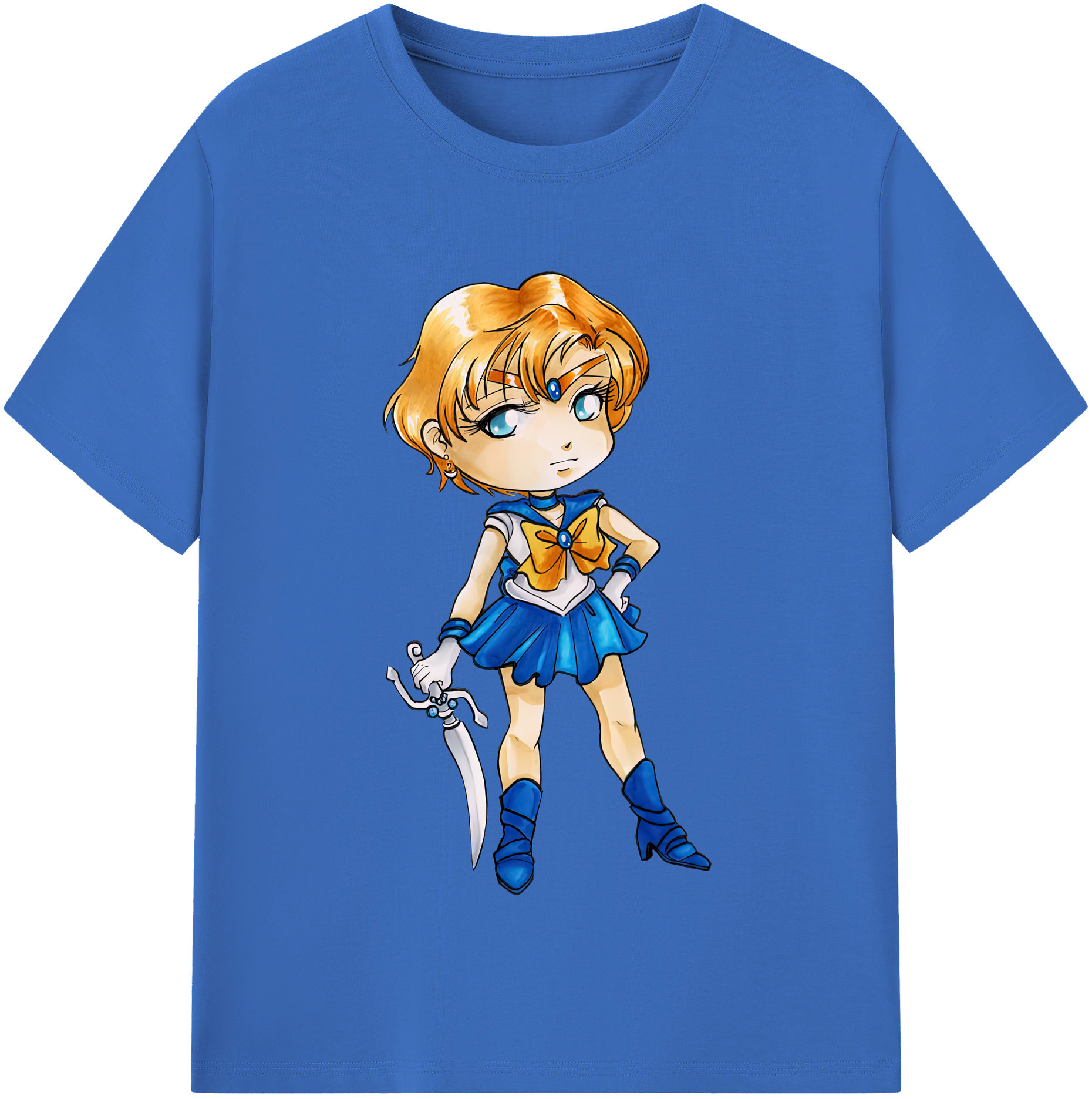 （画像用） 美少女戦士セーラームーン 天王はるか Sailor Moon Tenoh Haruka 綿100％半袖Tシャツ（フロントプリント）