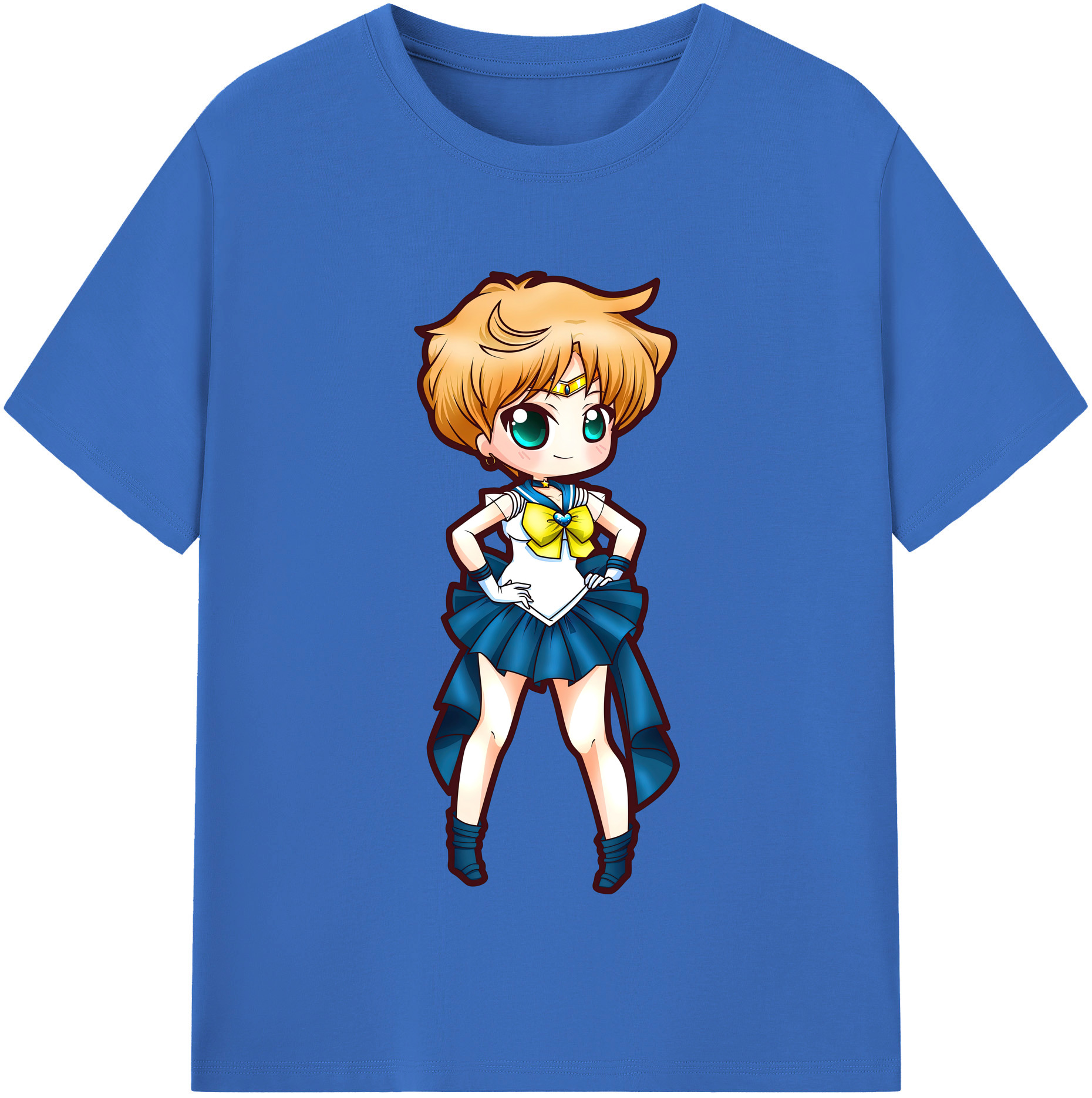 （画像用） 美少女戦士セーラームーン 天王はるか Sailor Moon Tenoh Haruka 綿100％半袖Tシャツ（フロントプリント）