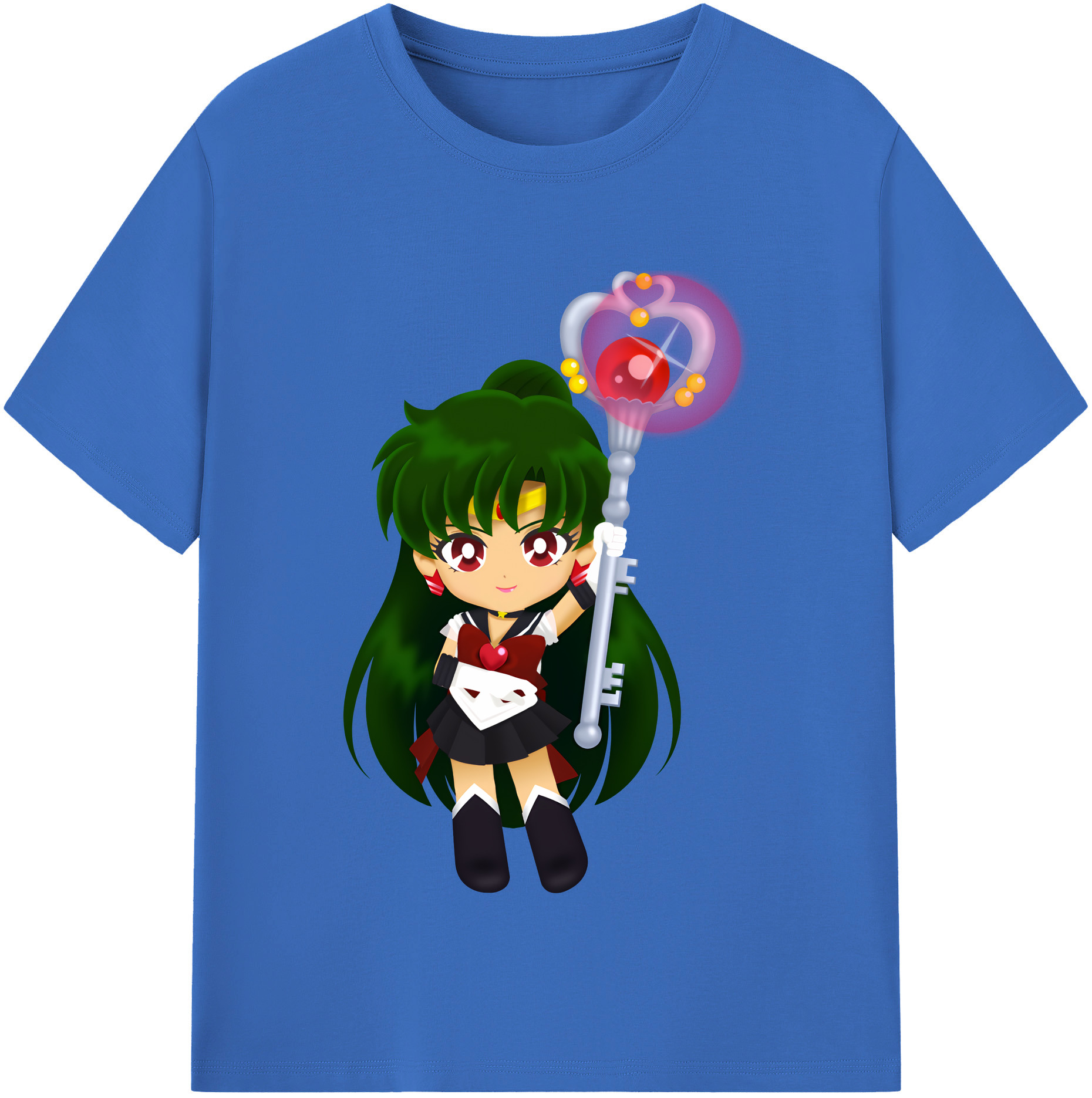 （画像用） 美少女戦士セーラームーン 冥王せつな Sailor Moon Meiou Setsuna 綿100％半袖Tシャツ（フロントプリント）