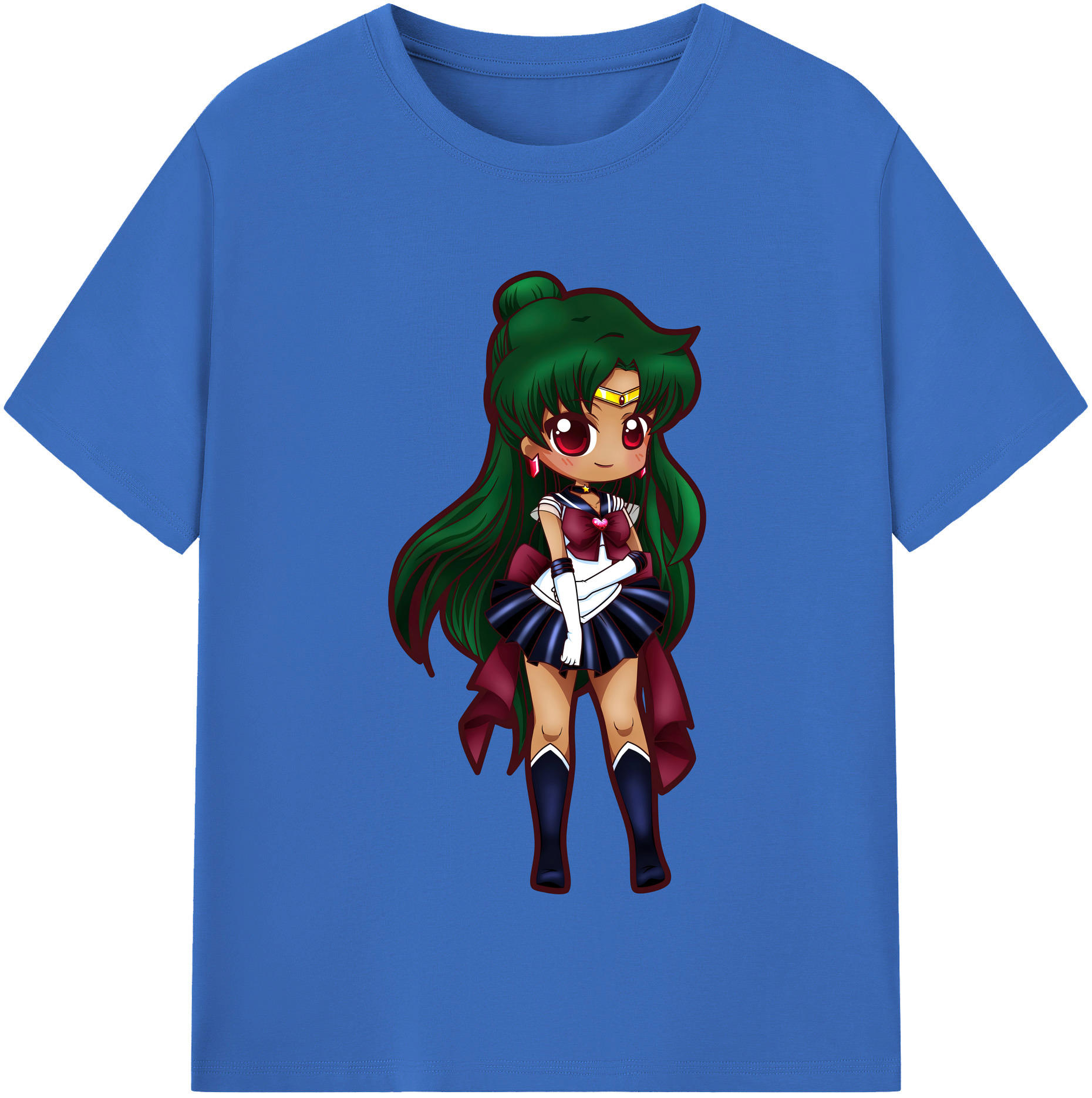 （画像用） 美少女戦士セーラームーン 冥王せつな Sailor Moon Meiou Setsuna 綿100％半袖Tシャツ（フロントプリント）