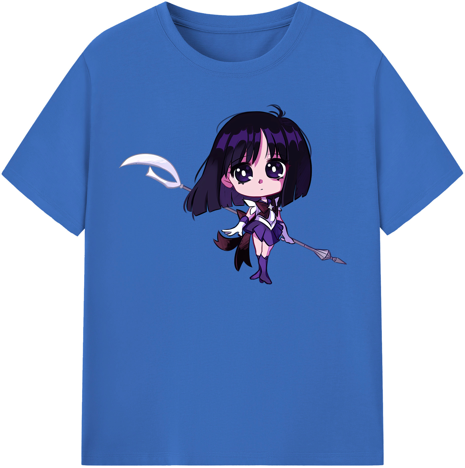 （画像用） 美少女戦士セーラームーン 土萠ほたる Sailor Moon Tomoe Hotaru （セーラーサターン；Sailor Saturn） 綿100％半袖Tシャツ（フロントプリント）
