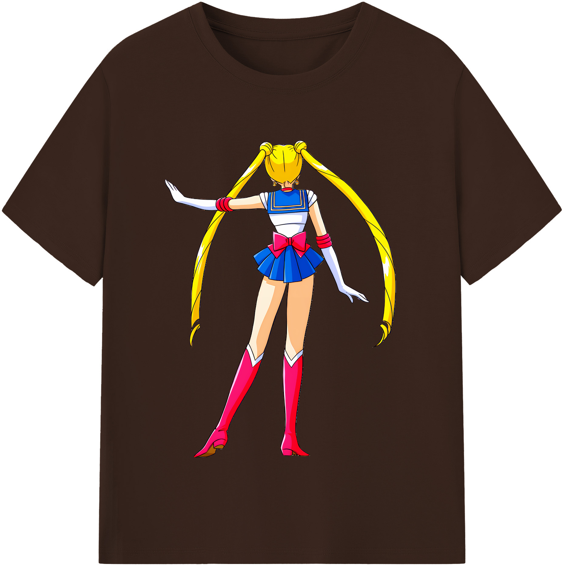 （画像用） 美少女戦士セーラームーン 月野 うさぎ つきの うさぎ Sailor Moon Tsukino Usagi 綿100％半袖Tシャツ（フロントプリント）