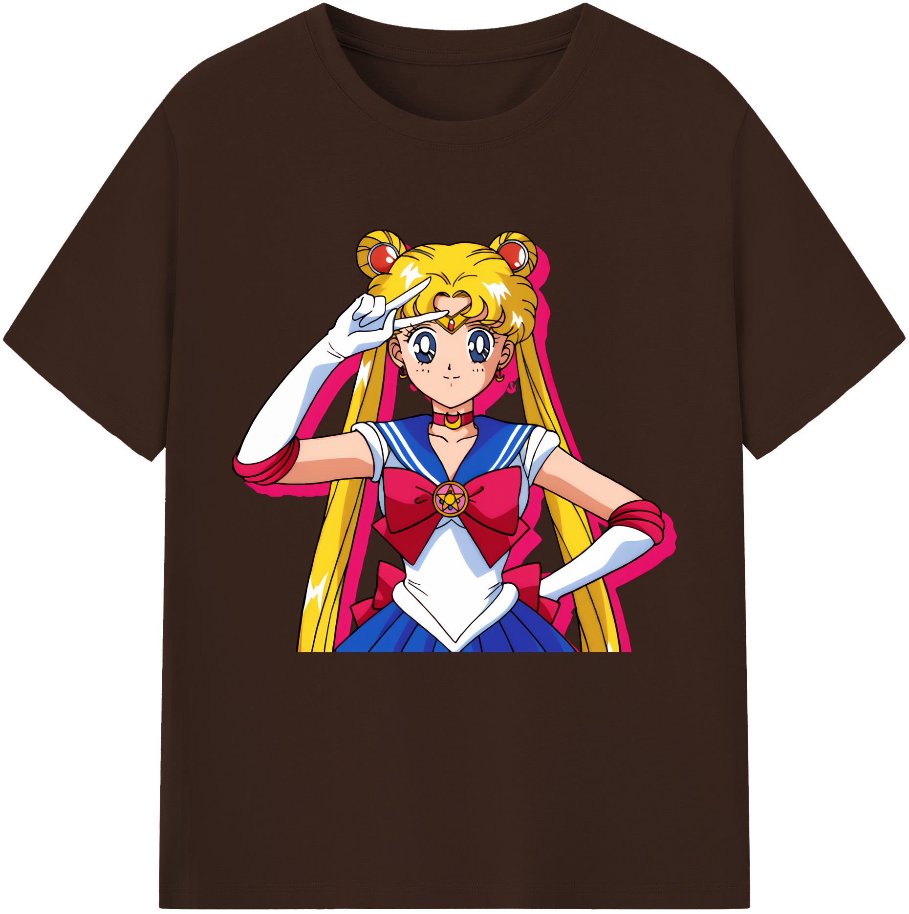 （画像用） 美少女戦士セーラームーン 月野 うさぎ つきの うさぎ Sailor Moon Tsukino Usagi 綿100％半袖Tシャツ（フロントプリント）