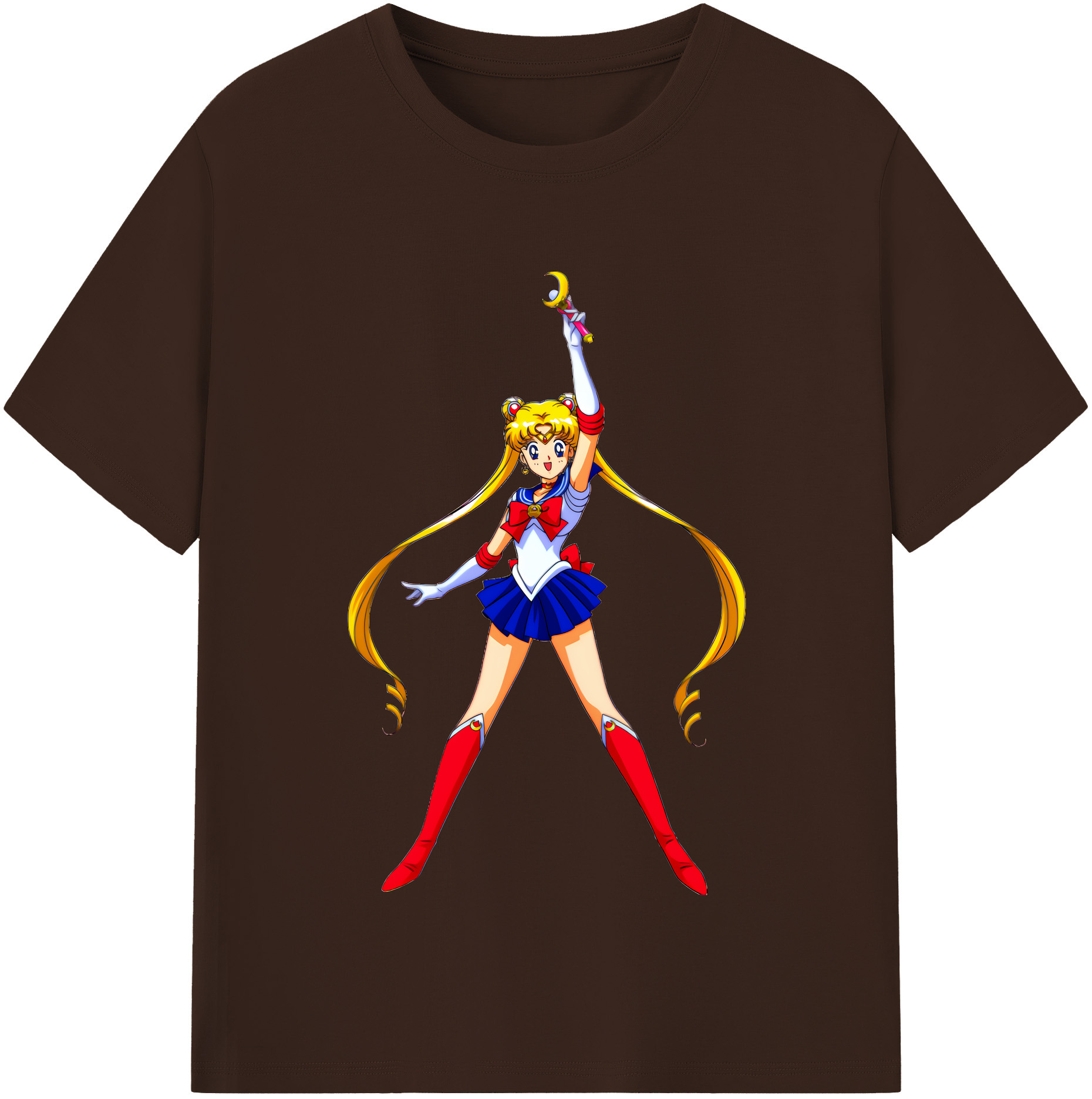 （画像用） 美少女戦士セーラームーン 月野 うさぎ つきの うさぎ Sailor Moon Tsukino Usagi 綿100％半袖Tシャツ（フロントプリント）
