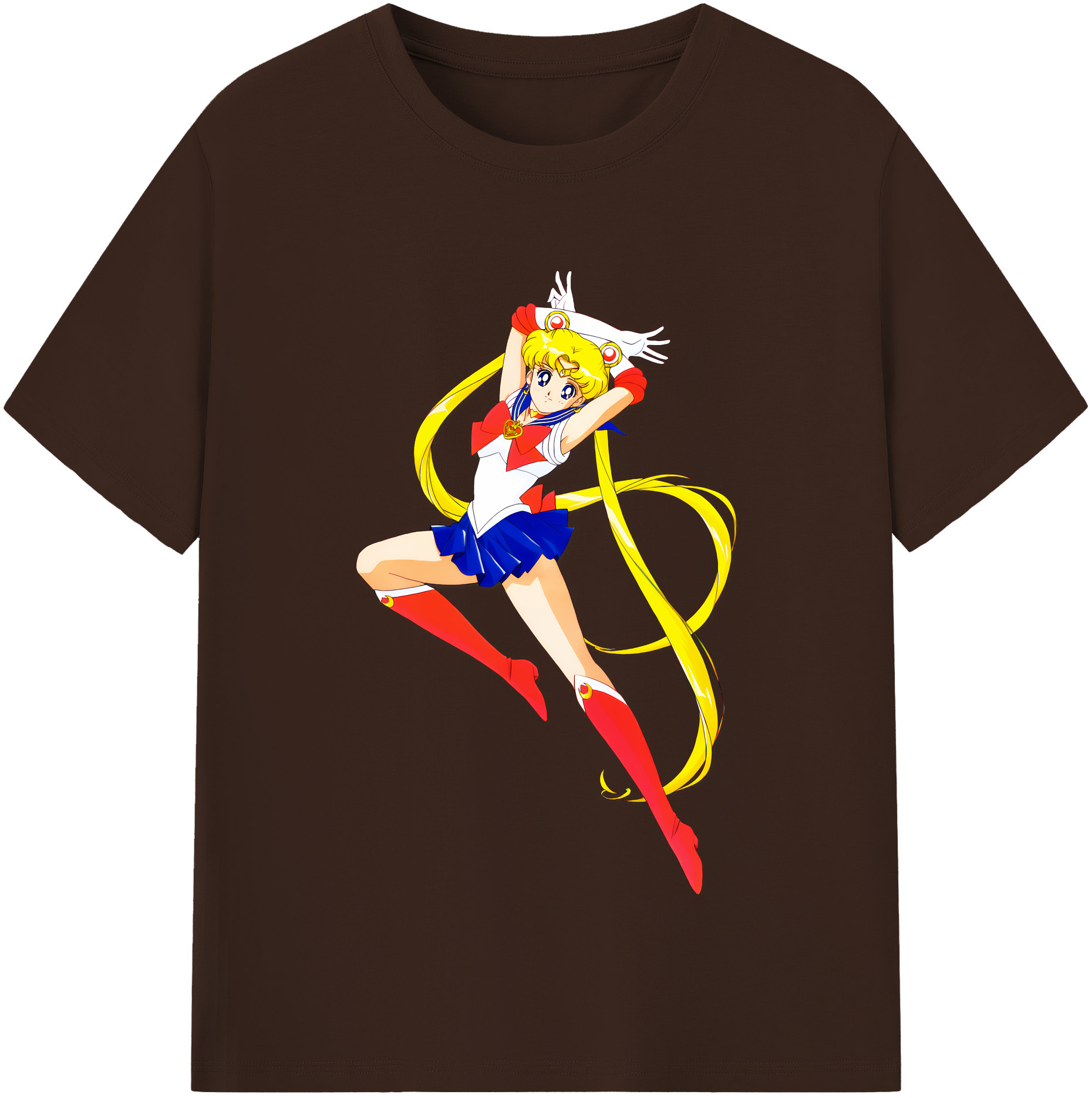 （画像用） 美少女戦士セーラームーン 月野 うさぎ つきの うさぎ Sailor Moon Tsukino Usagi 綿100％半袖Tシャツ（フロントプリント）