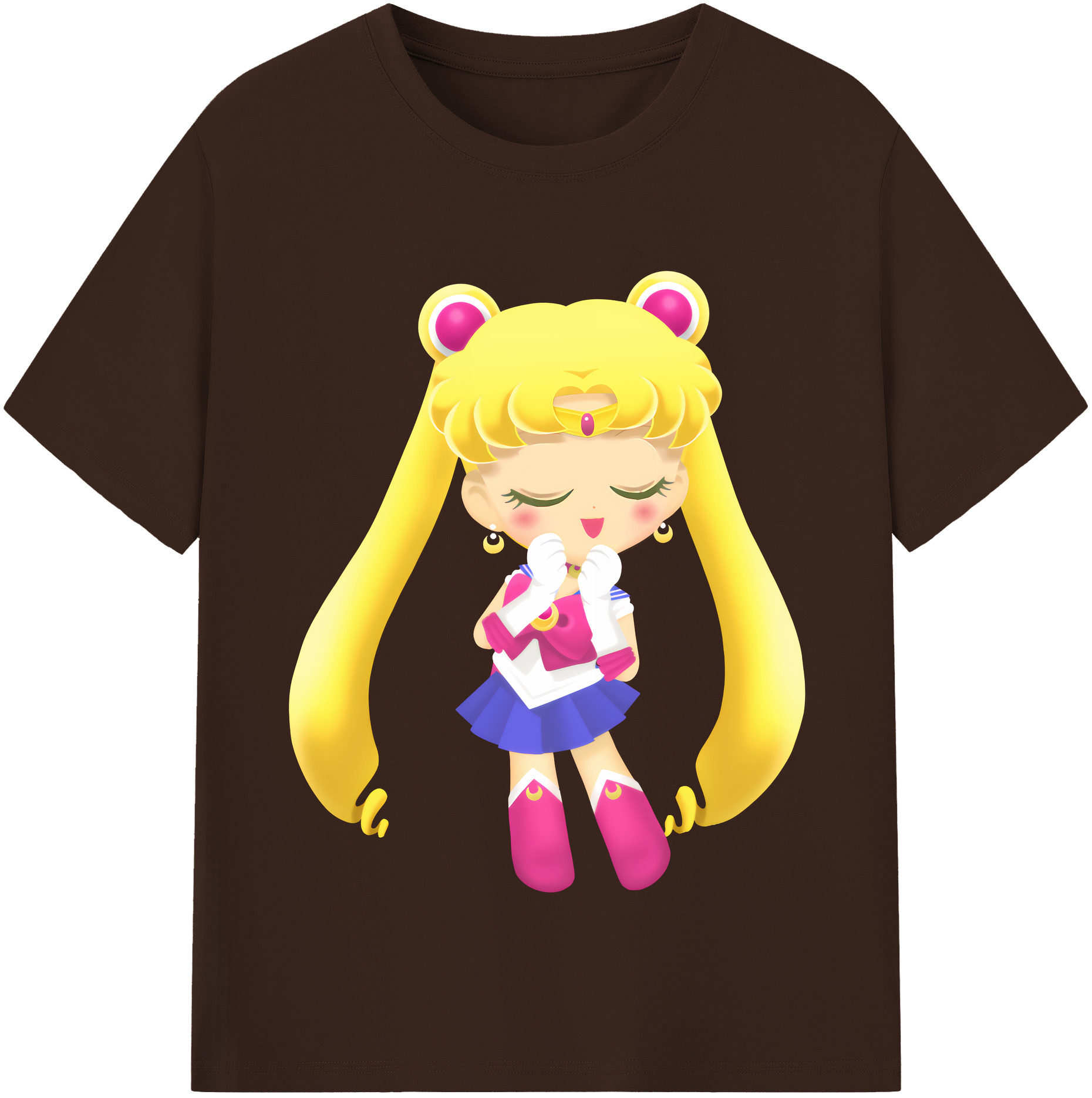 （画像用） 美少女戦士セーラームーン 月野 うさぎ つきの うさぎ Sailor Moon Tsukino Usagi 綿100％半袖Tシャツ（フロントプリント）