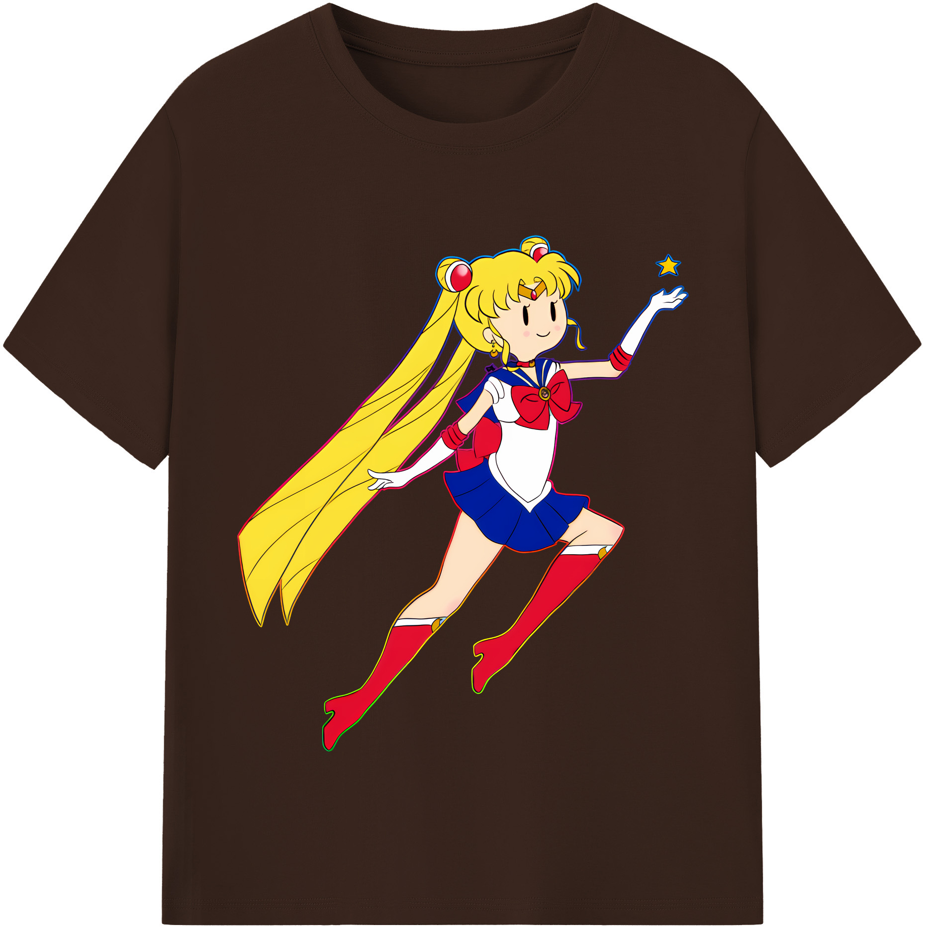 （画像用） 美少女戦士セーラームーン 月野 うさぎ つきの うさぎ Sailor Moon Tsukino Usagi 綿100％半袖Tシャツ（フロントプリント）