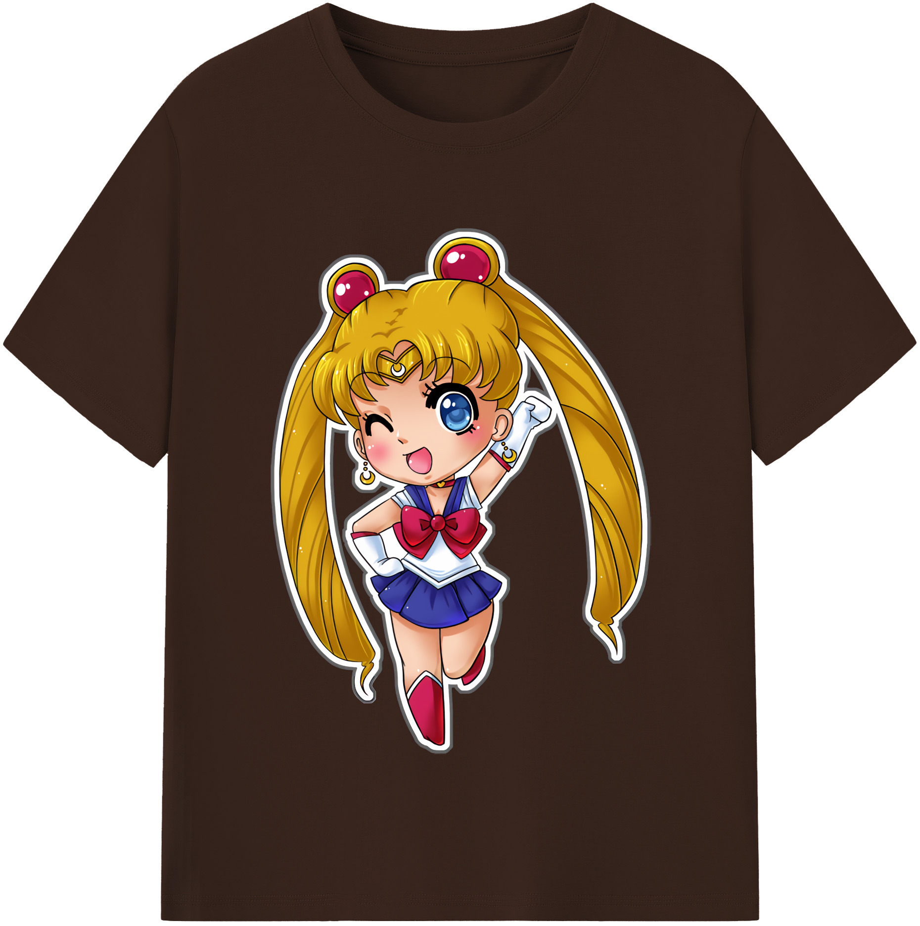 （画像用） 美少女戦士セーラームーン 月野 うさぎ つきの うさぎ Sailor Moon Tsukino Usagi 綿100％半袖Tシャツ（フロントプリント）