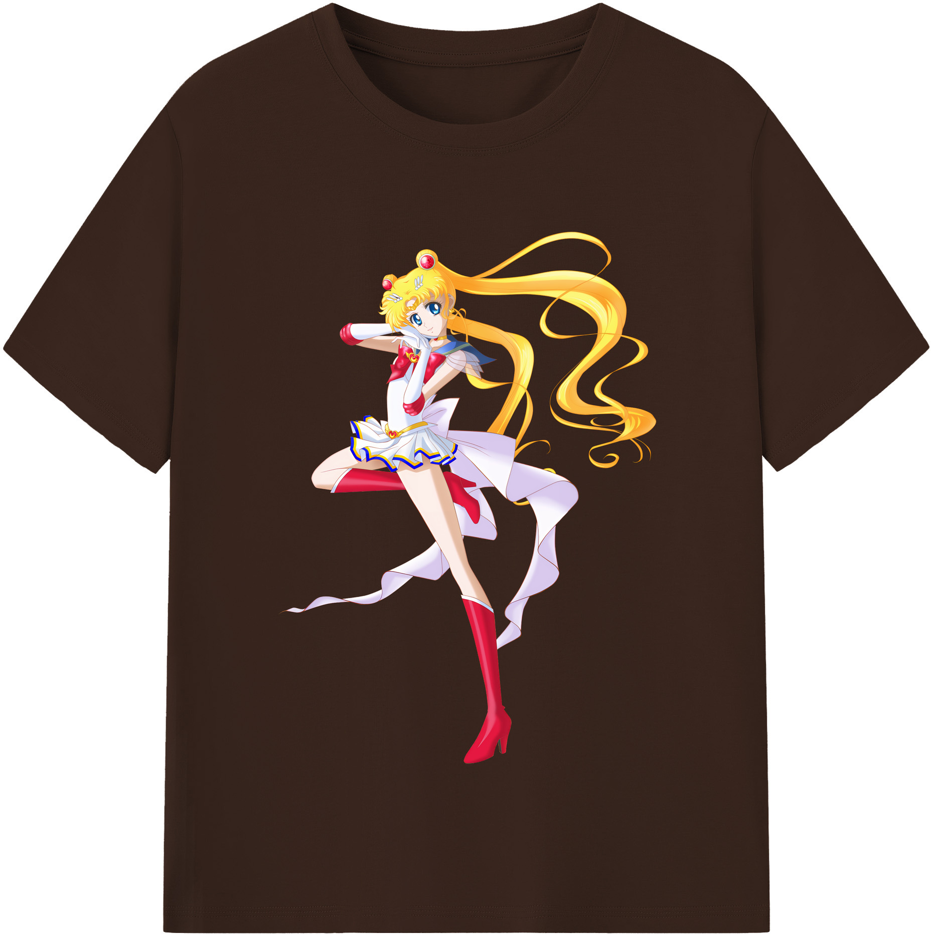 （画像用） 美少女戦士セーラームーン 月野 うさぎ つきの うさぎ Sailor Moon Tsukino Usagi 綿100％半袖Tシャツ（フロントプリント）