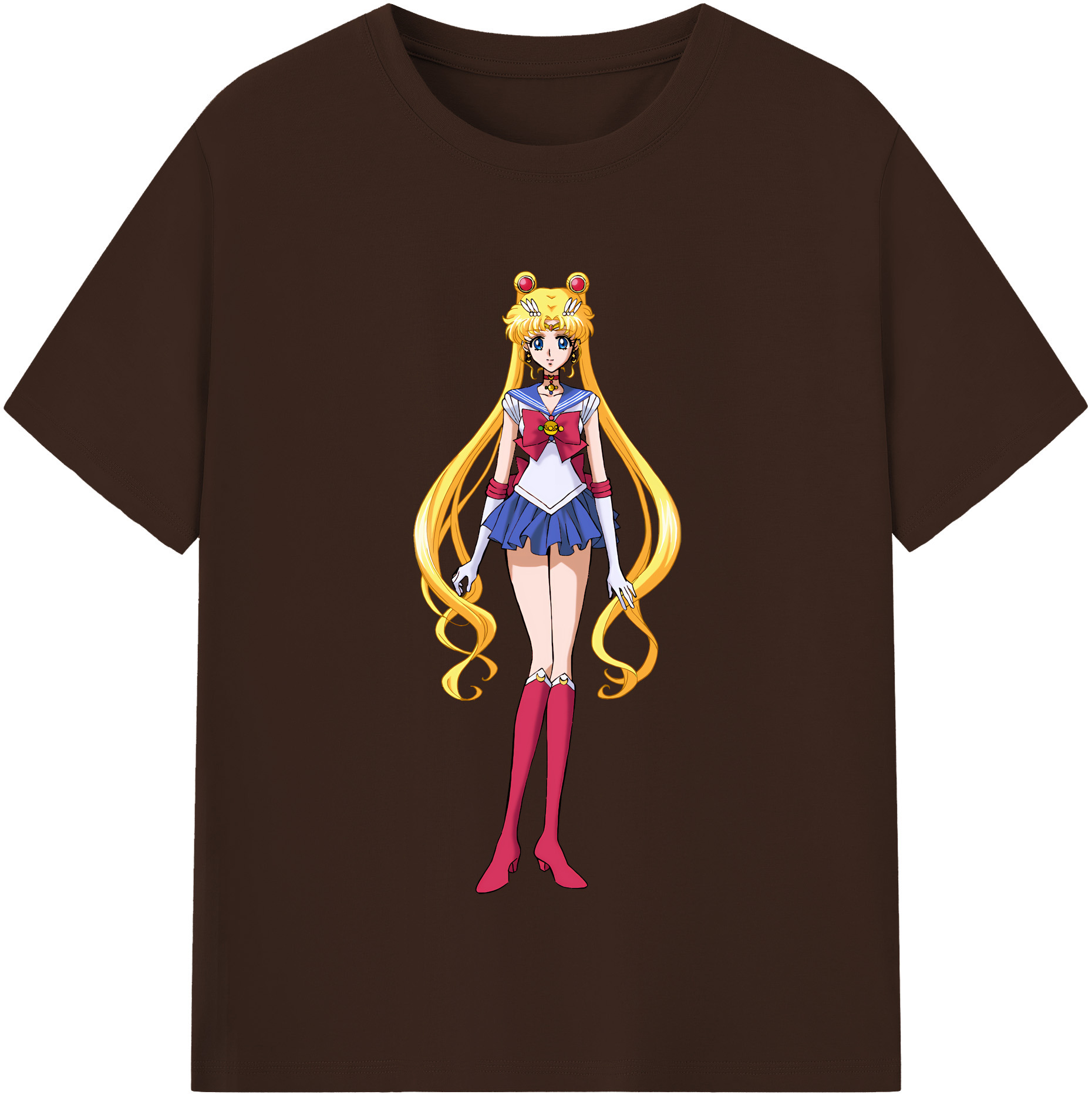 （画像用） 美少女戦士セーラームーン 月野 うさぎ つきの うさぎ Sailor Moon Tsukino Usagi 綿100％半袖Tシャツ（フロントプリント）