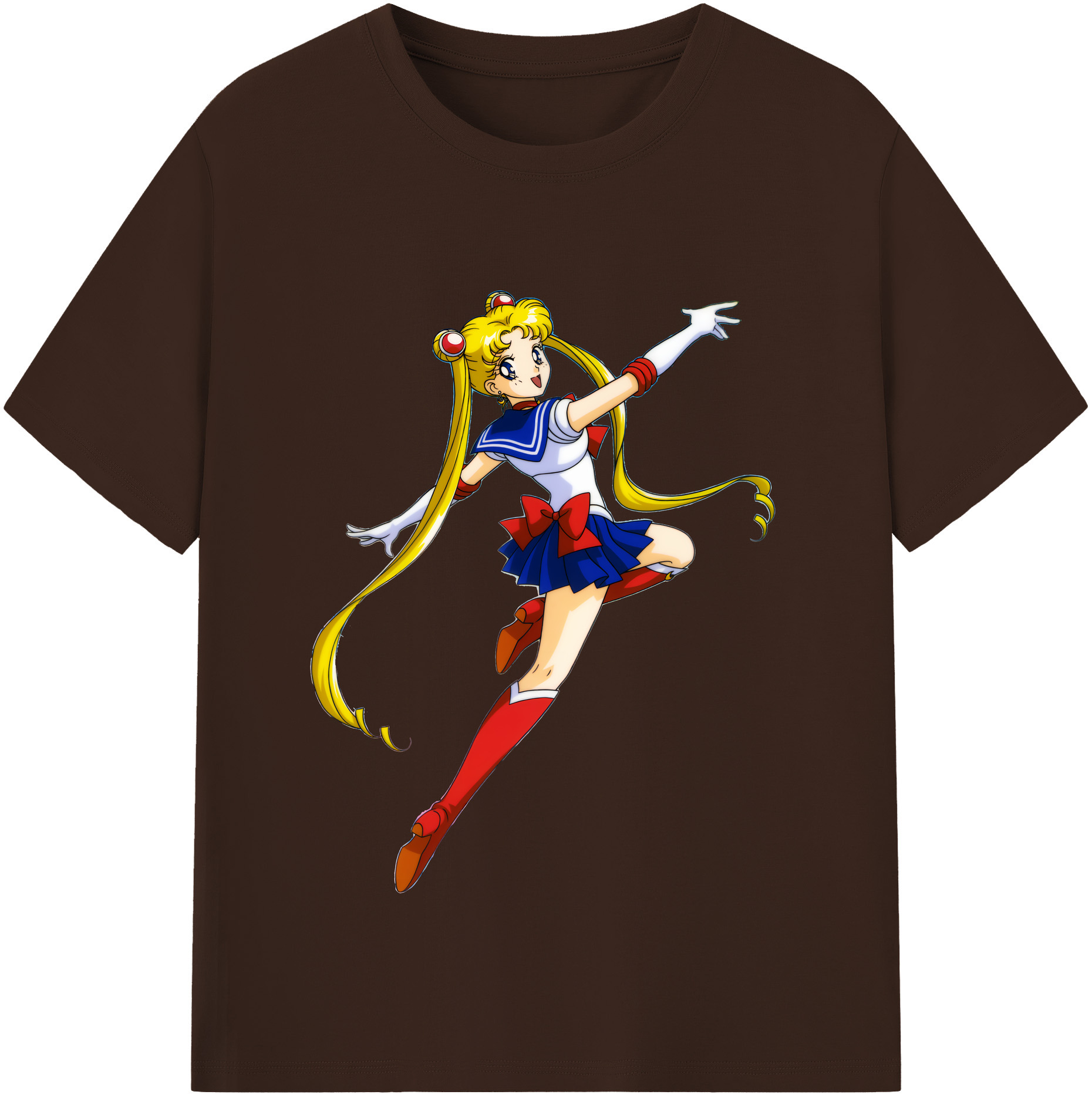 （画像用） 美少女戦士セーラームーン 月野 うさぎ つきの うさぎ Sailor Moon Tsukino Usagi 綿100％半袖Tシャツ（フロントプリント）