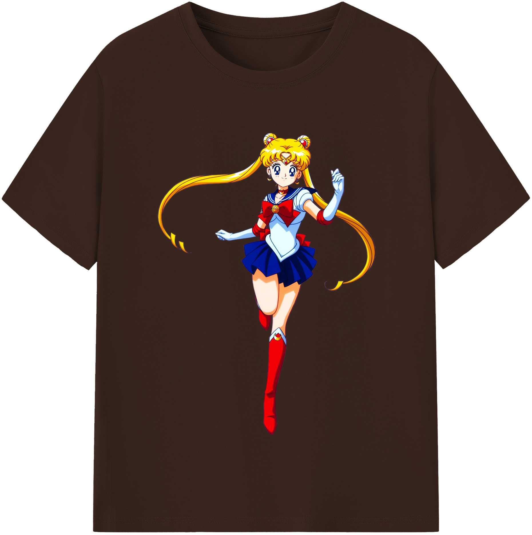 （画像用） 美少女戦士セーラームーン 月野 うさぎ つきの うさぎ Sailor Moon Tsukino Usagi 綿100％半袖Tシャツ（フロントプリント）