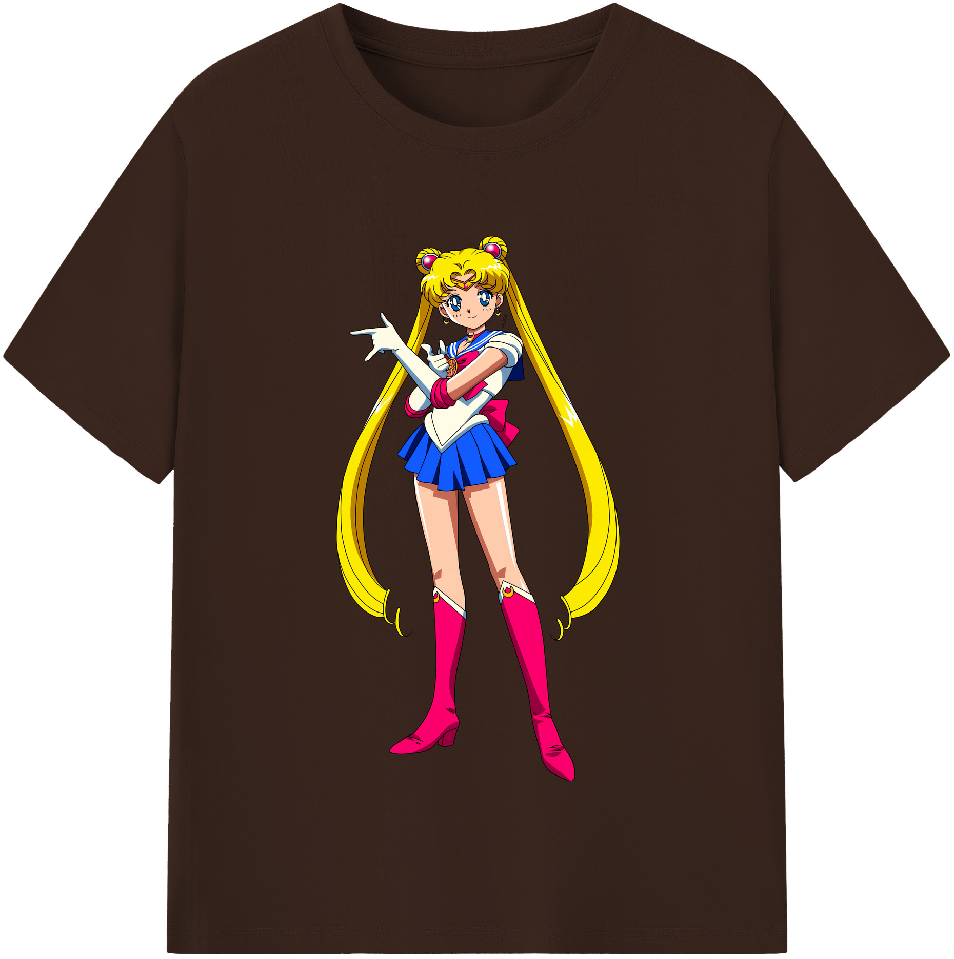 （画像用） 美少女戦士セーラームーン 月野 うさぎ つきの うさぎ Sailor Moon Tsukino Usagi 綿100％半袖Tシャツ（フロントプリント）