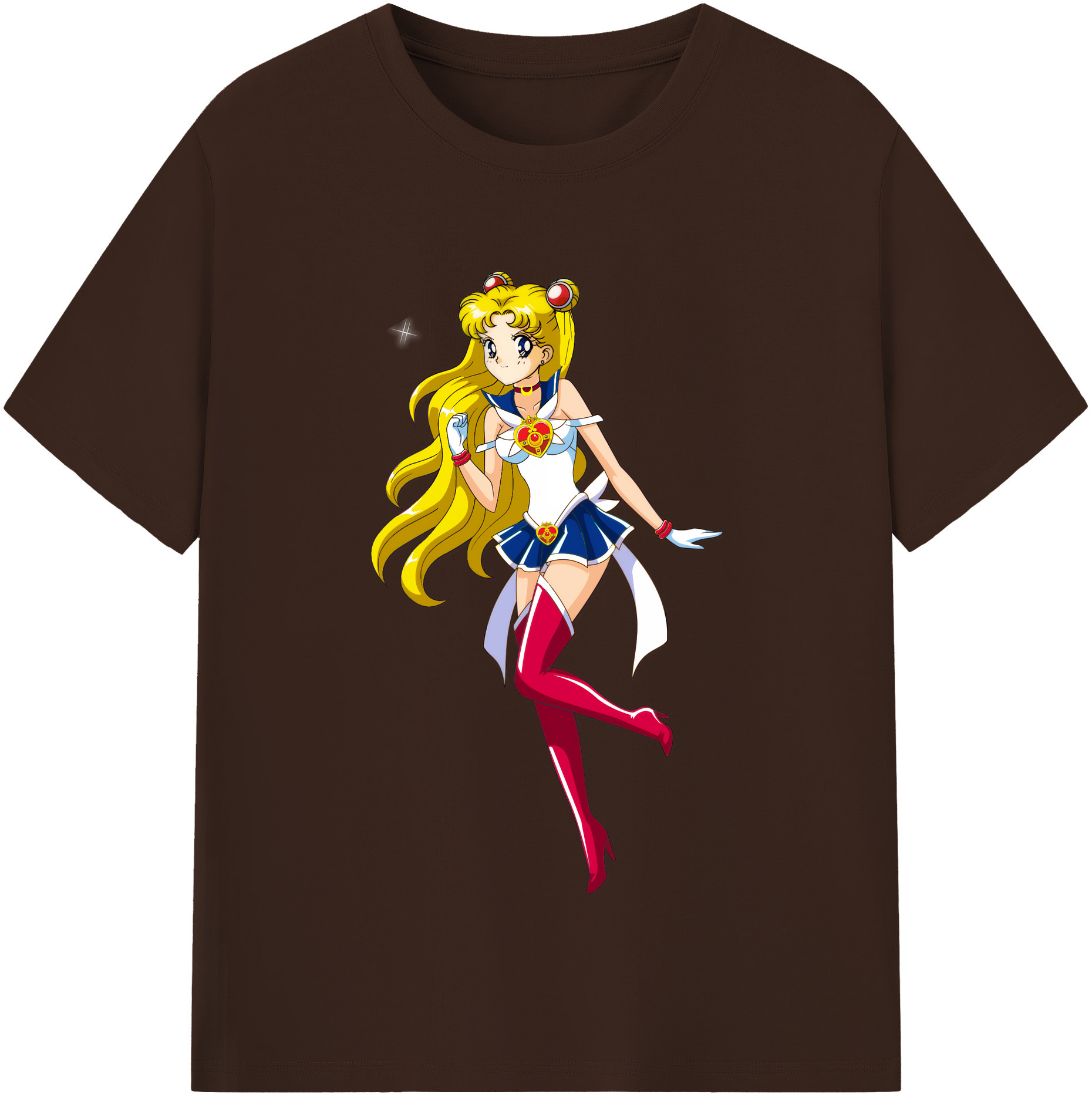 （画像用） 美少女戦士セーラームーン 月野 うさぎ つきの うさぎ Sailor Moon Tsukino Usagi 綿100％半袖Tシャツ（フロントプリント）