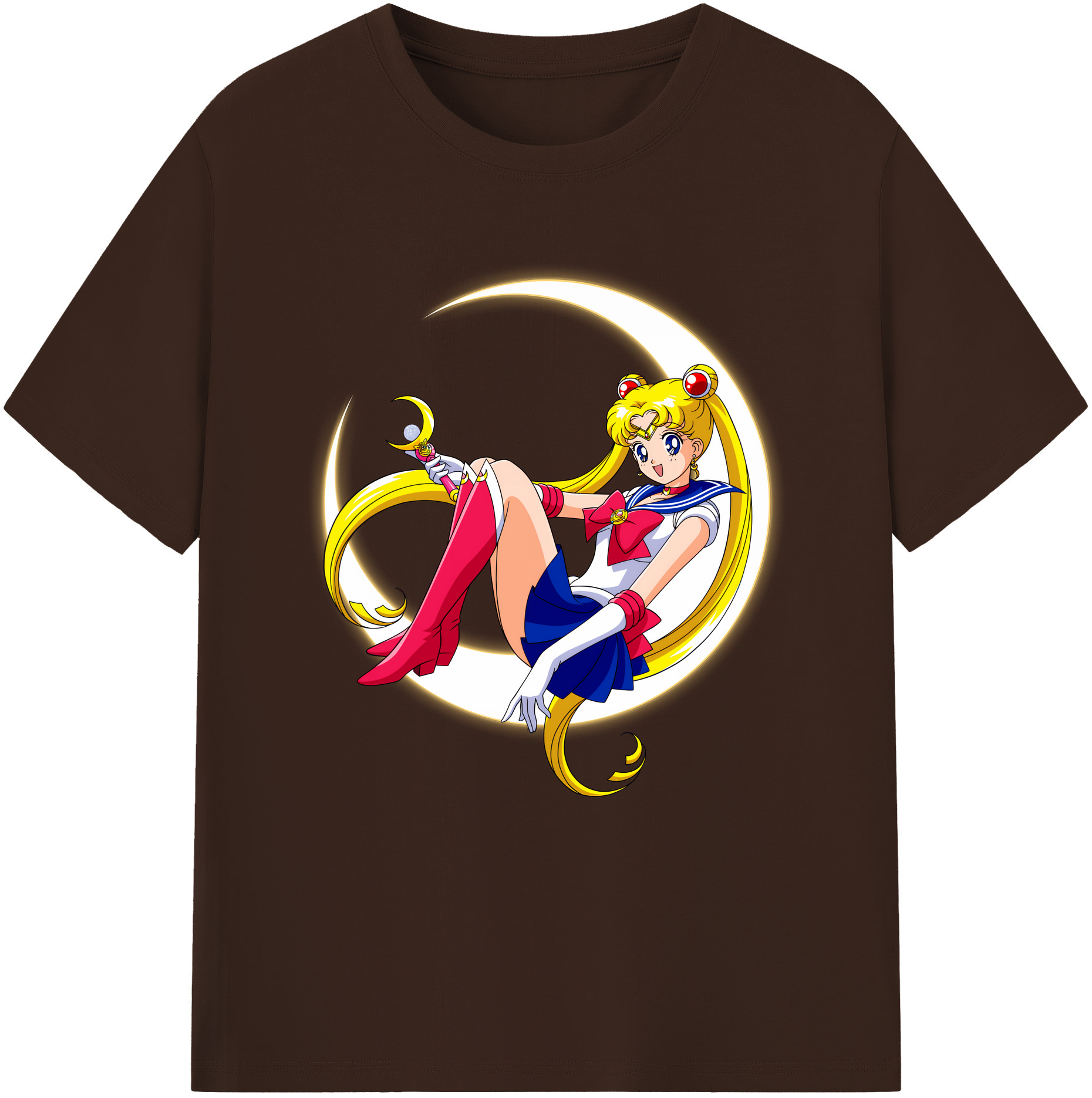 （画像用） 美少女戦士セーラームーン 月野 うさぎ つきの うさぎ Sailor Moon Tsukino Usagi 綿100％半袖Tシャツ（フロントプリント）