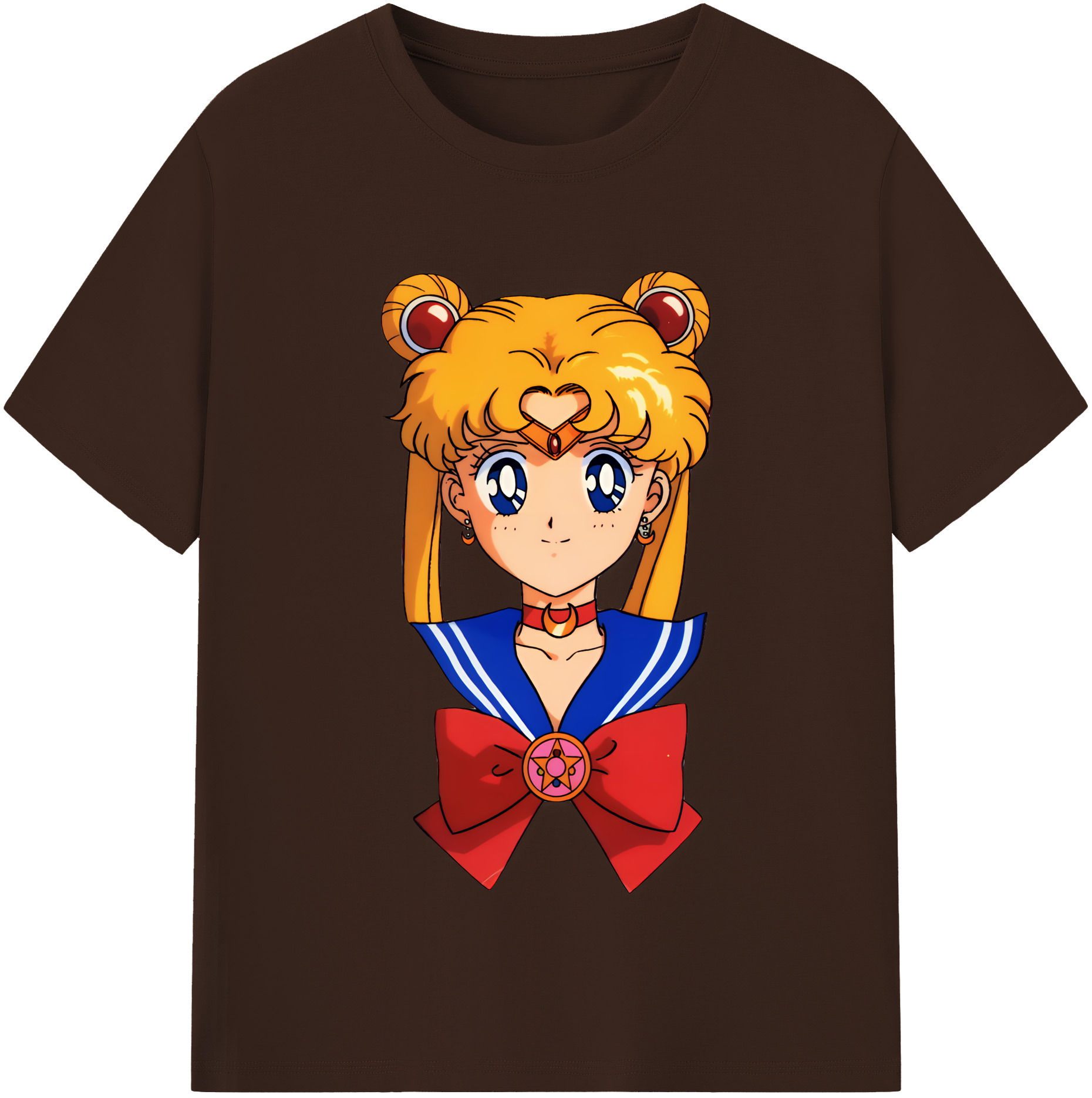 （画像用） 美少女戦士セーラームーン 月野 うさぎ つきの うさぎ Sailor Moon Tsukino Usagi 綿100％半袖Tシャツ（フロントプリント）