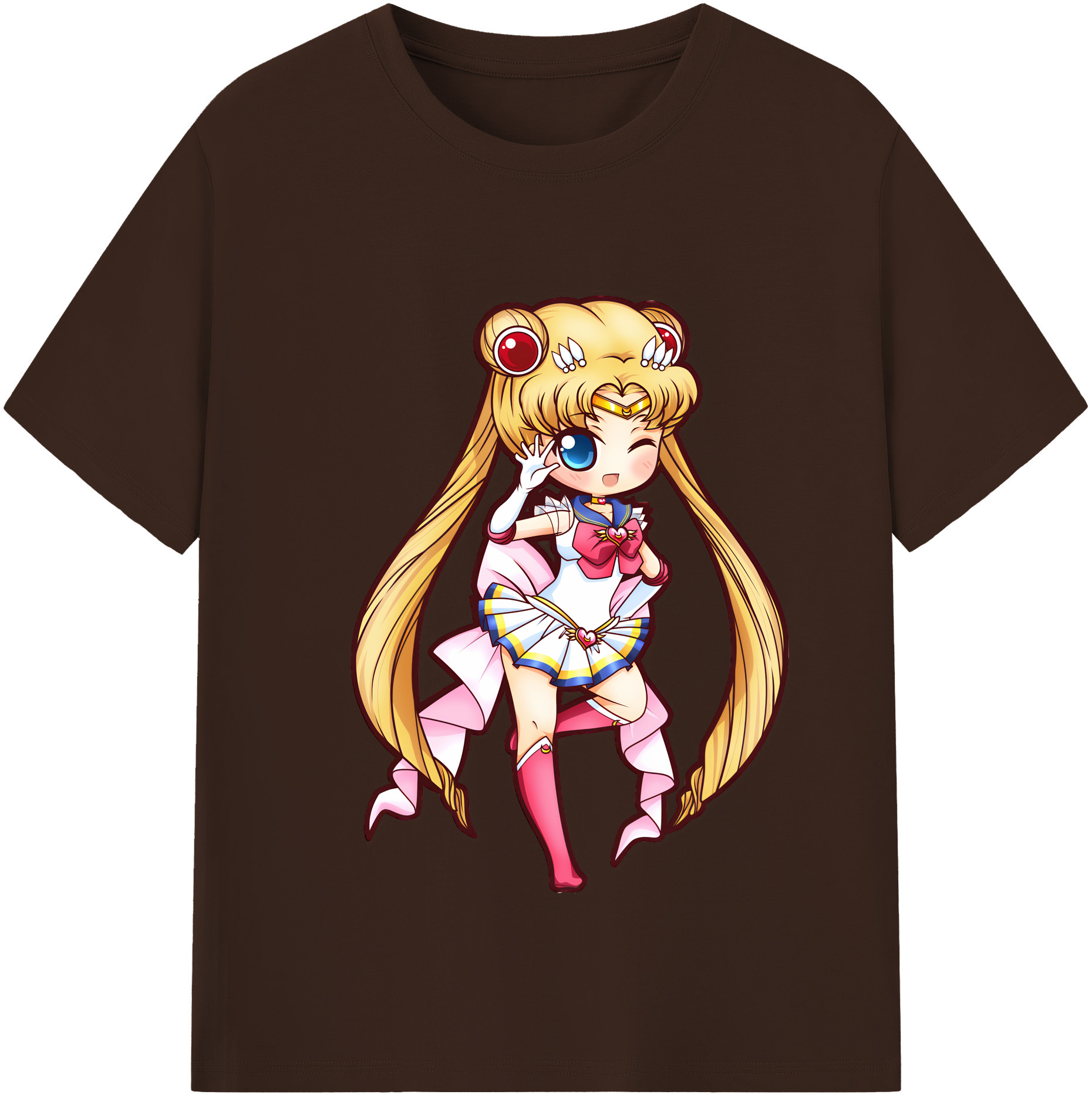 （画像用） 美少女戦士セーラームーン 月野 うさぎ つきの うさぎ Sailor Moon Tsukino Usagi 綿100％半袖Tシャツ（フロントプリント）