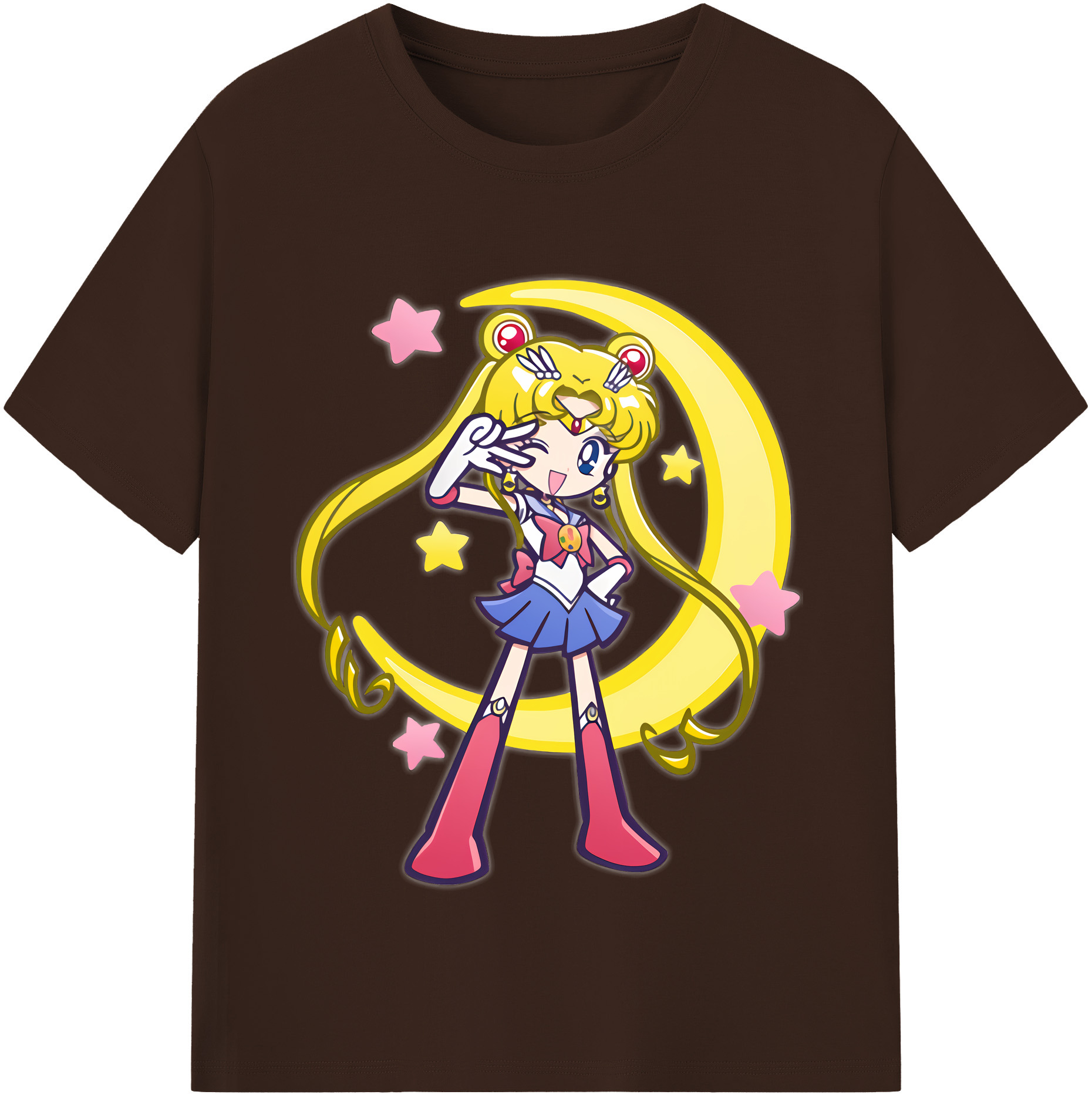 （画像用） 美少女戦士セーラームーン 月野 うさぎ つきの うさぎ Sailor Moon Tsukino Usagi 綿100％半袖Tシャツ（フロントプリント）