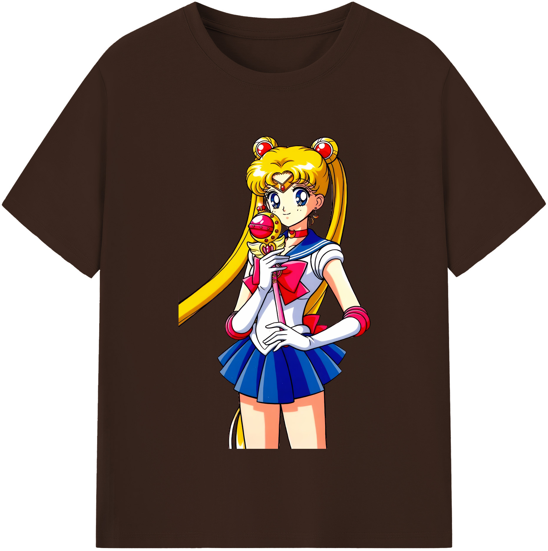 （画像用） 美少女戦士セーラームーン 月野 うさぎ つきの うさぎ Sailor Moon Tsukino Usagi 綿100％半袖Tシャツ（フロントプリント）