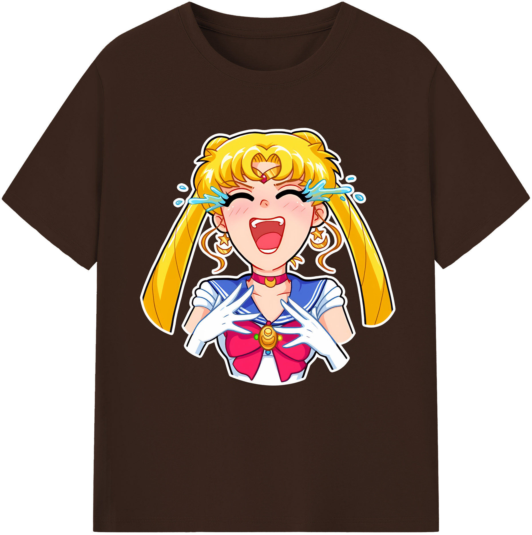 （画像用） 美少女戦士セーラームーン 月野 うさぎ つきの うさぎ Sailor Moon Tsukino Usagi 綿100％半袖Tシャツ（フロントプリント）