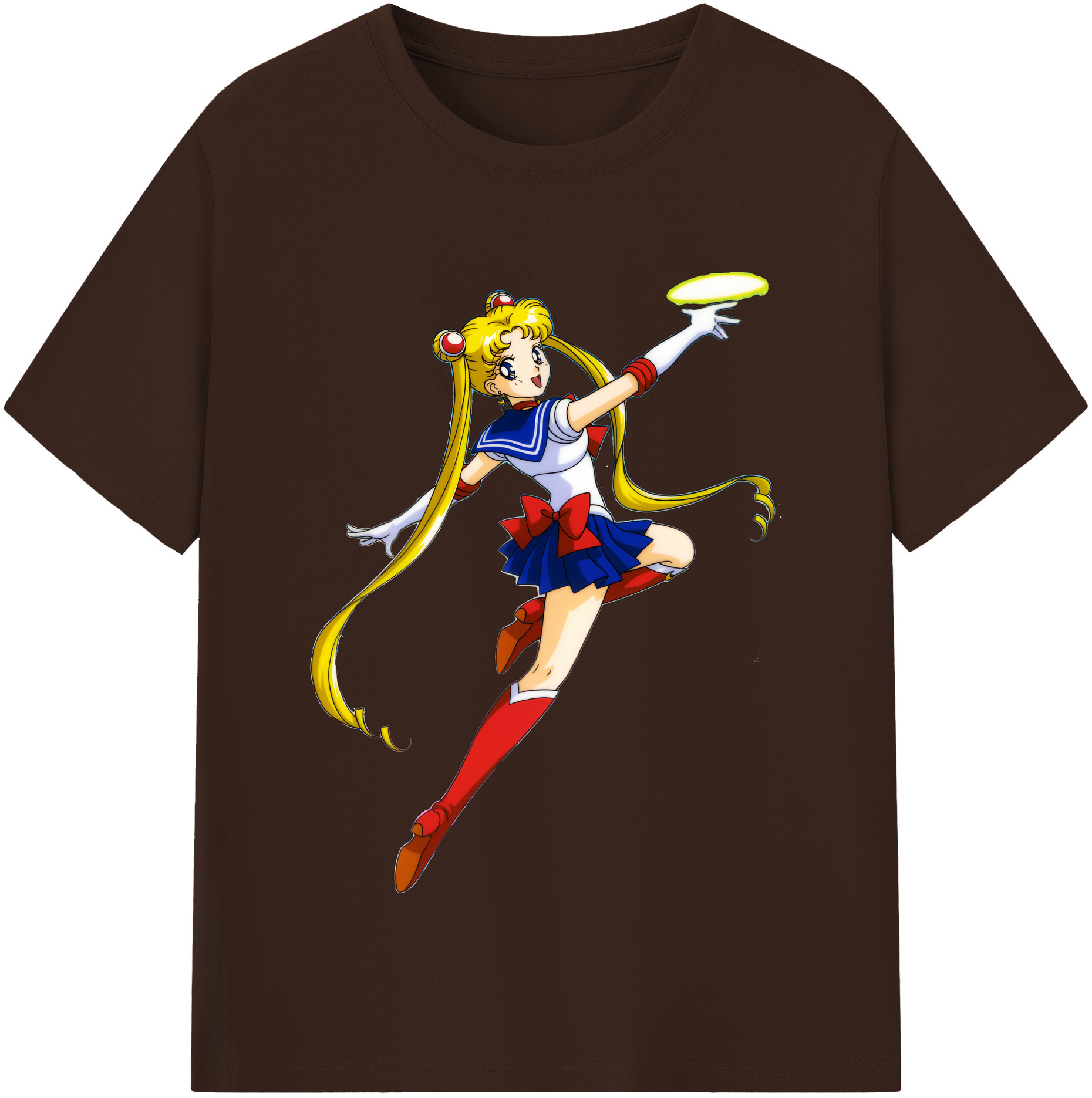 （画像用） 美少女戦士セーラームーン 月野 うさぎ つきの うさぎ Sailor Moon Tsukino Usagi 綿100％半袖Tシャツ（フロントプリント）