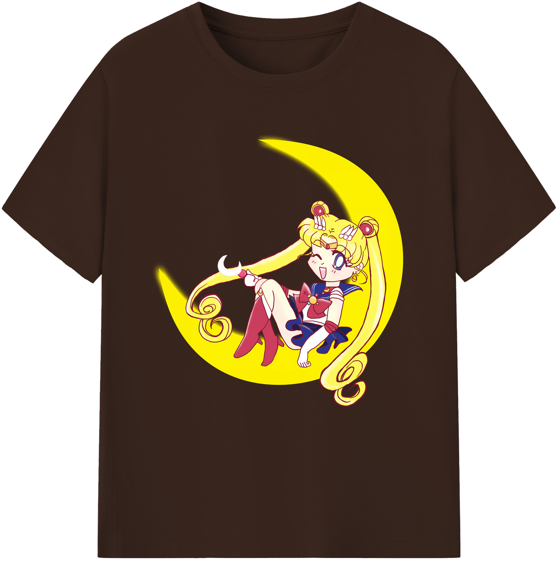 （画像用） 美少女戦士セーラームーン 月野 うさぎ つきの うさぎ Sailor Moon Tsukino Usagi 綿100％半袖Tシャツ（フロントプリント）