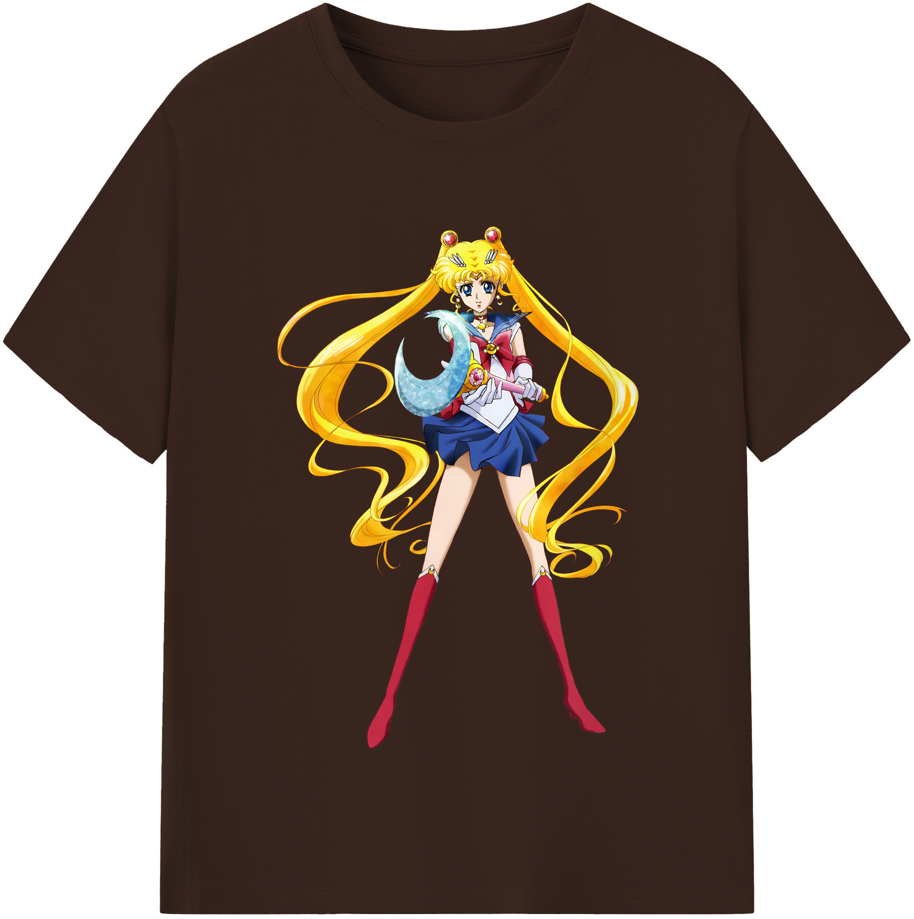 （画像用） 美少女戦士セーラームーン 月野 うさぎ つきの うさぎ Sailor Moon Tsukino Usagi 綿100％半袖Tシャツ（フロントプリント）