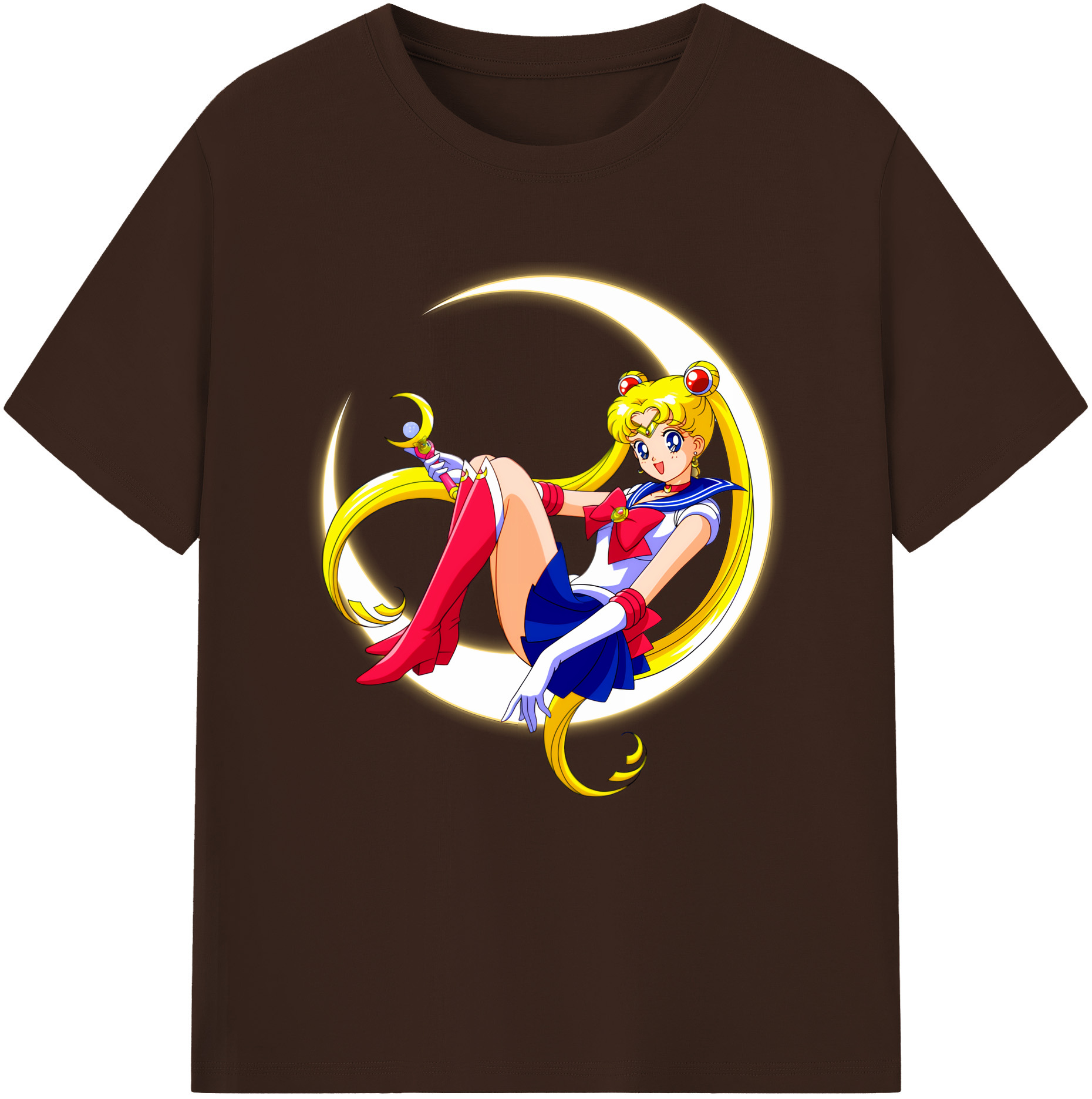 （画像用） 美少女戦士セーラームーン 月野 うさぎ つきの うさぎ Sailor Moon Tsukino Usagi 綿100％半袖Tシャツ（フロントプリント）