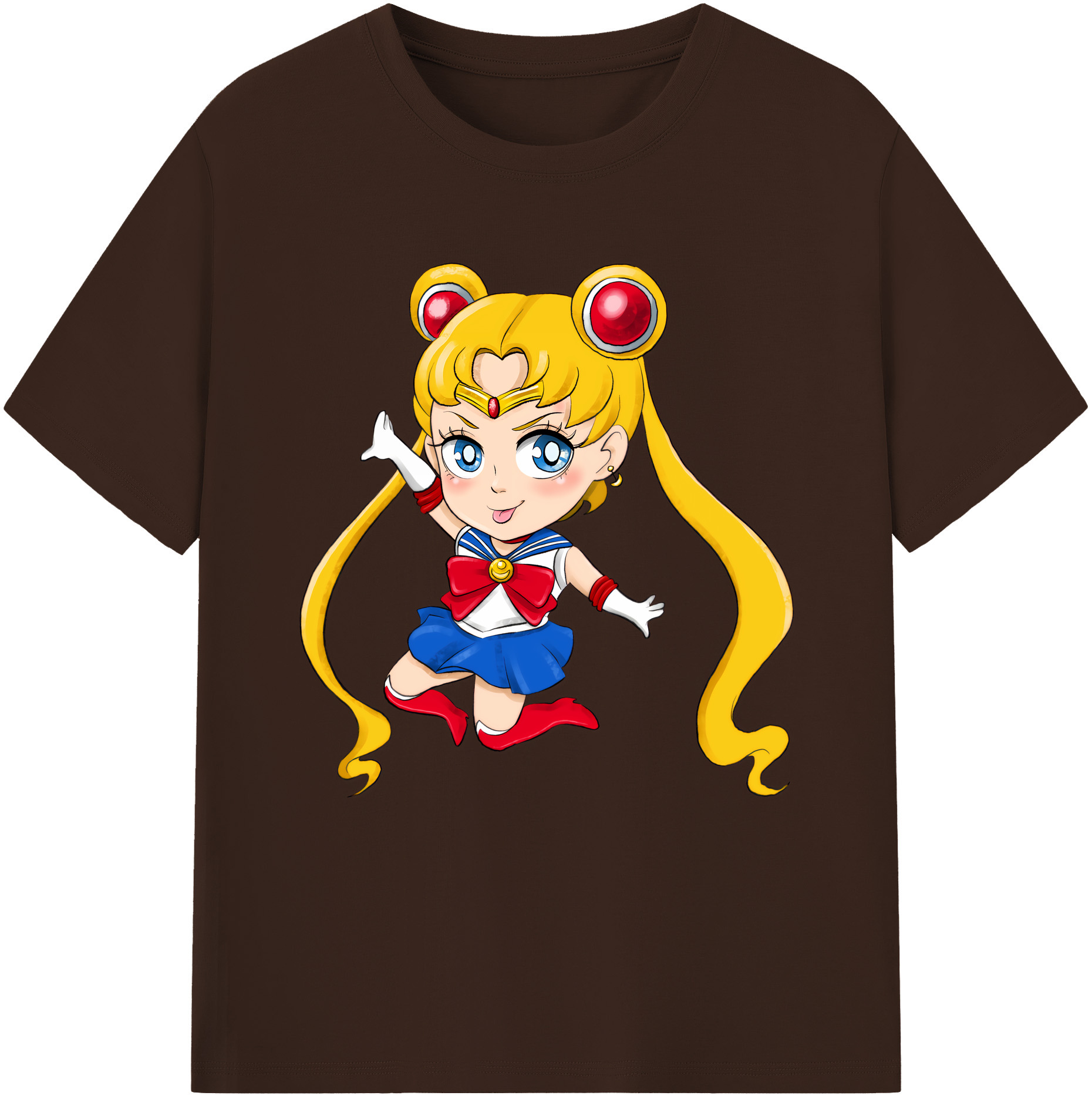 （画像用） 美少女戦士セーラームーン 月野 うさぎ つきの うさぎ Sailor Moon Tsukino Usagi 綿100％半袖Tシャツ（フロントプリント）