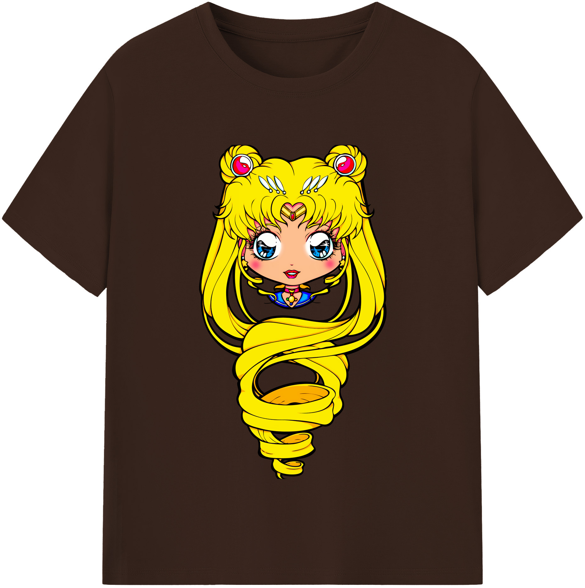 （画像用） 美少女戦士セーラームーン 月野 うさぎ つきの うさぎ Sailor Moon Tsukino Usagi 綿100％半袖Tシャツ（フロントプリント）