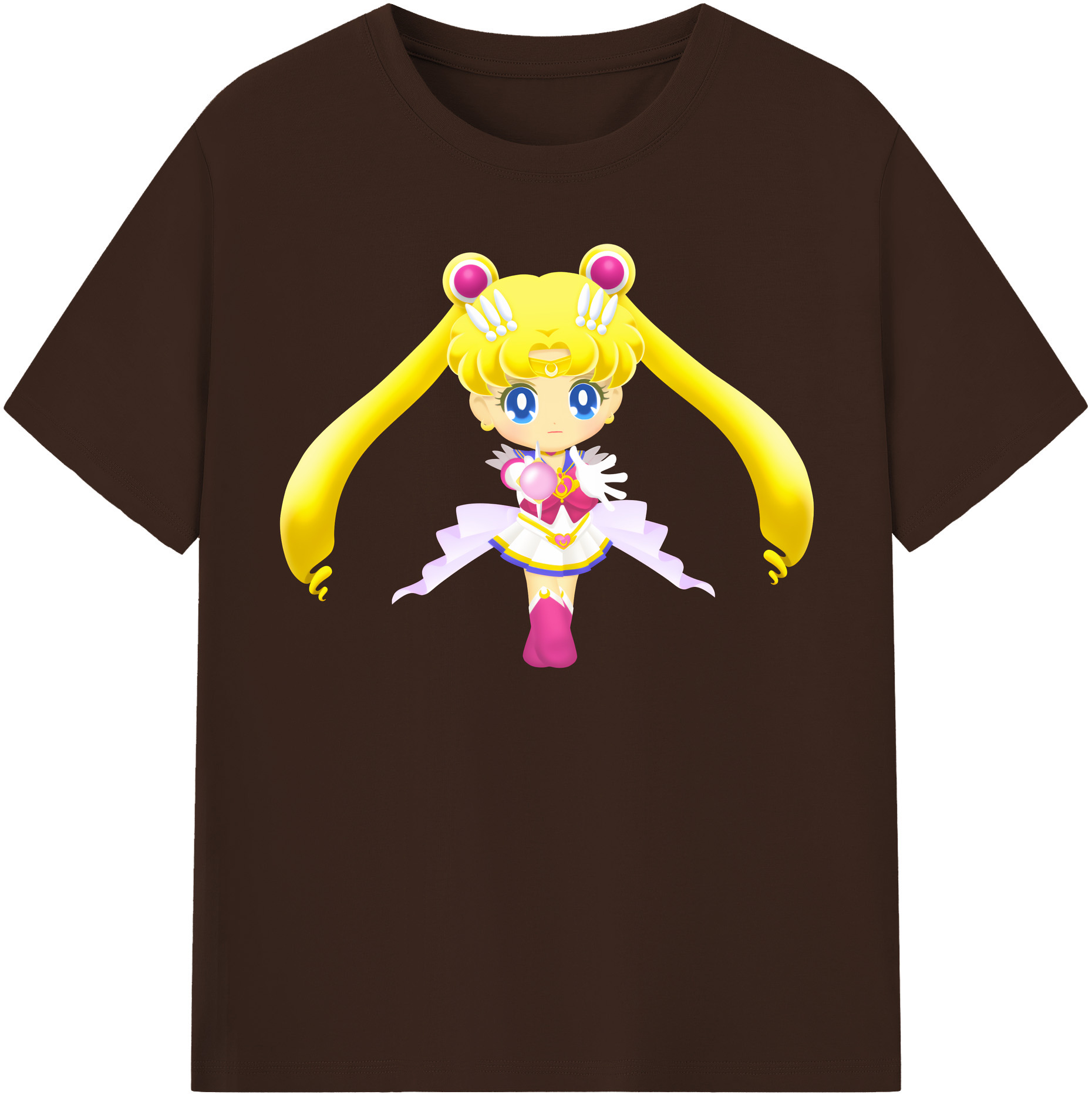 （画像用） 美少女戦士セーラームーン 月野 うさぎ つきの うさぎ Sailor Moon Tsukino Usagi 綿100％半袖Tシャツ（フロントプリント）