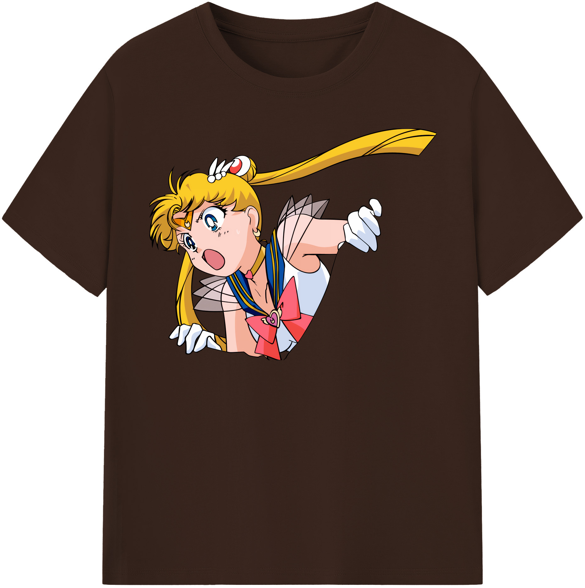 （画像用） 美少女戦士セーラームーン 月野 うさぎ つきの うさぎ Sailor Moon Tsukino Usagi 綿100％半袖Tシャツ（フロントプリント）