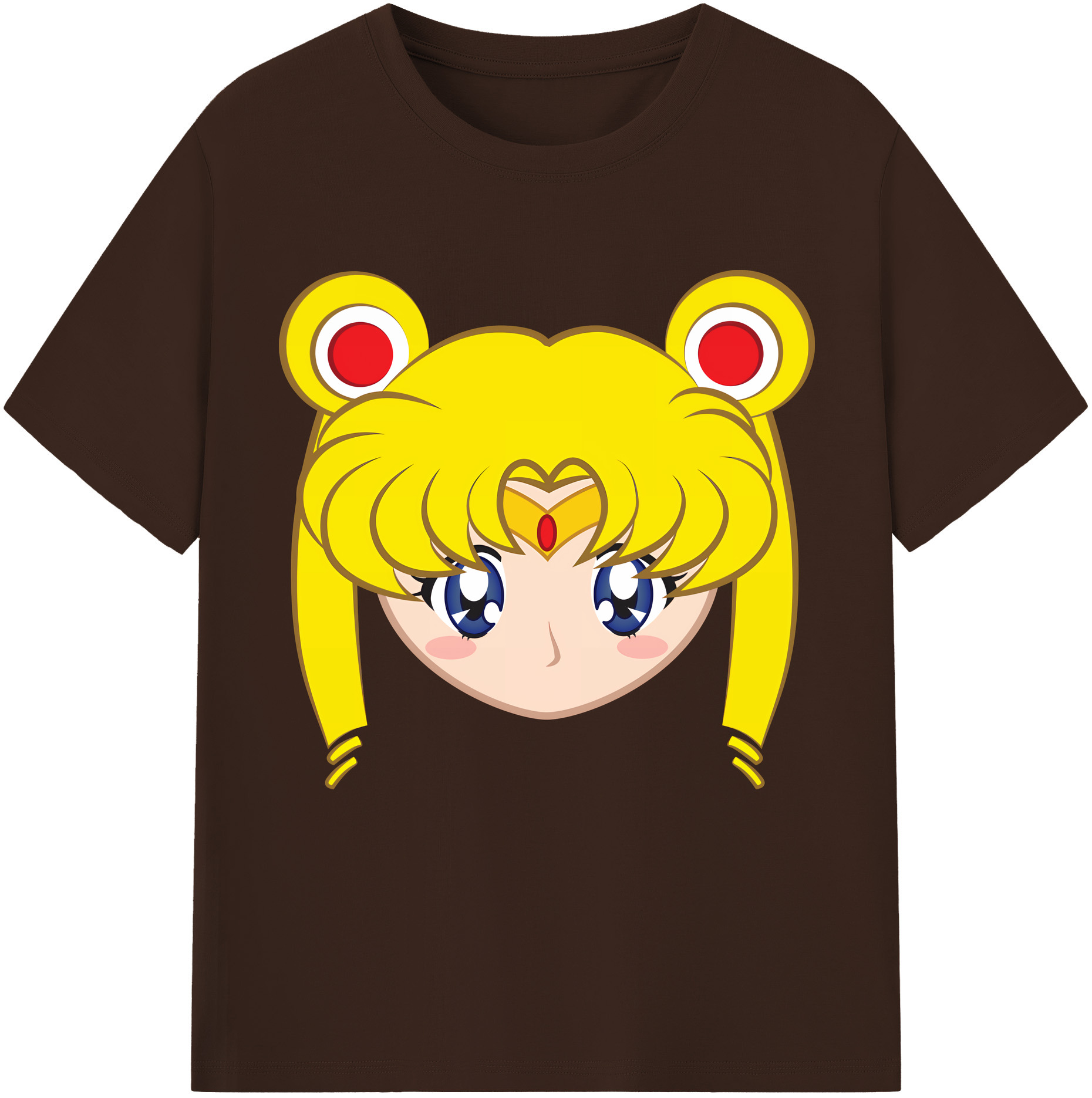 （画像用） 美少女戦士セーラームーン 月野 うさぎ つきの うさぎ Sailor Moon Tsukino Usagi 綿100％半袖Tシャツ（フロントプリント）