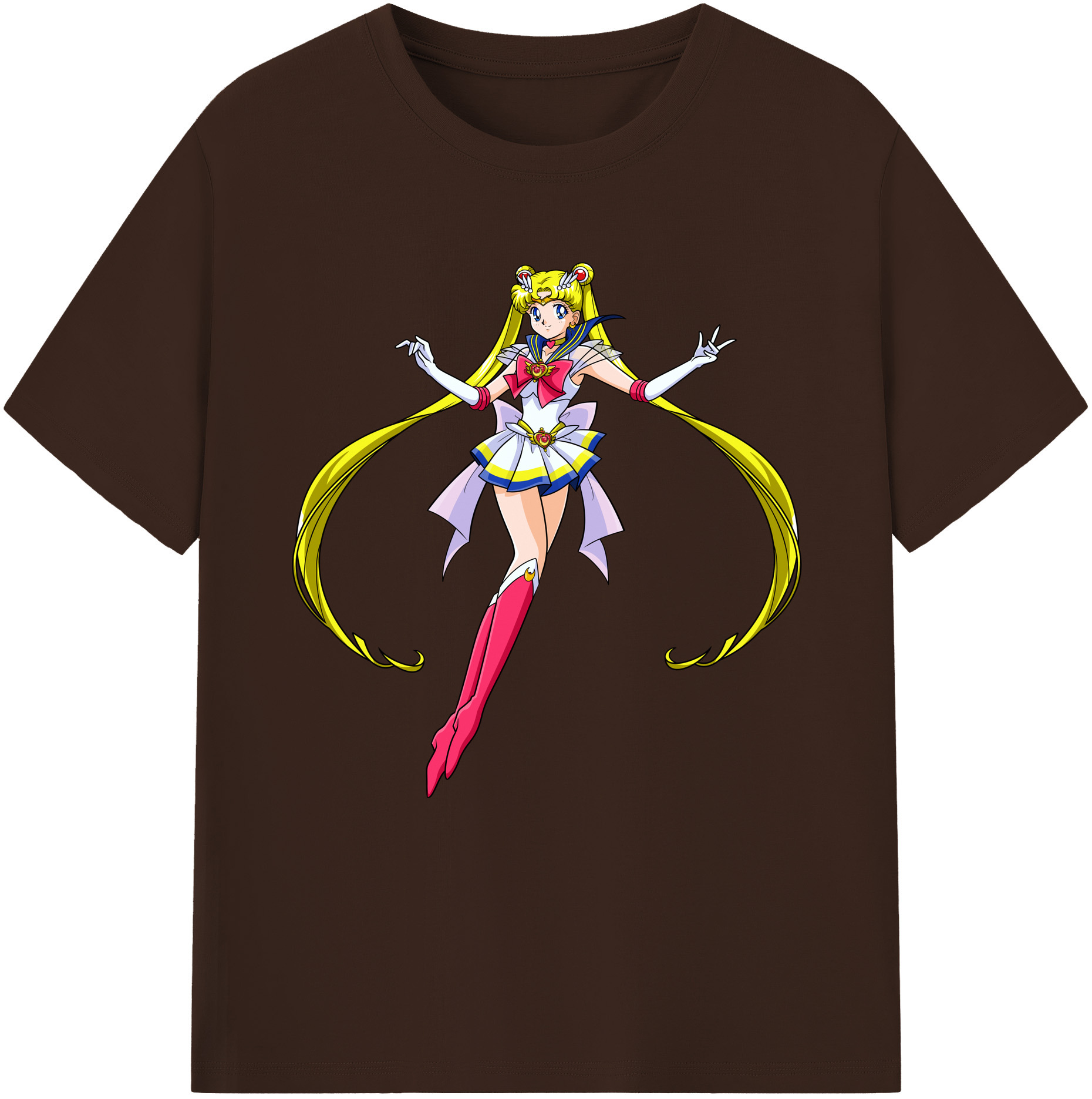 （画像用） 美少女戦士セーラームーン 月野 うさぎ つきの うさぎ Sailor Moon Tsukino Usagi 綿100％半袖Tシャツ（フロントプリント）
