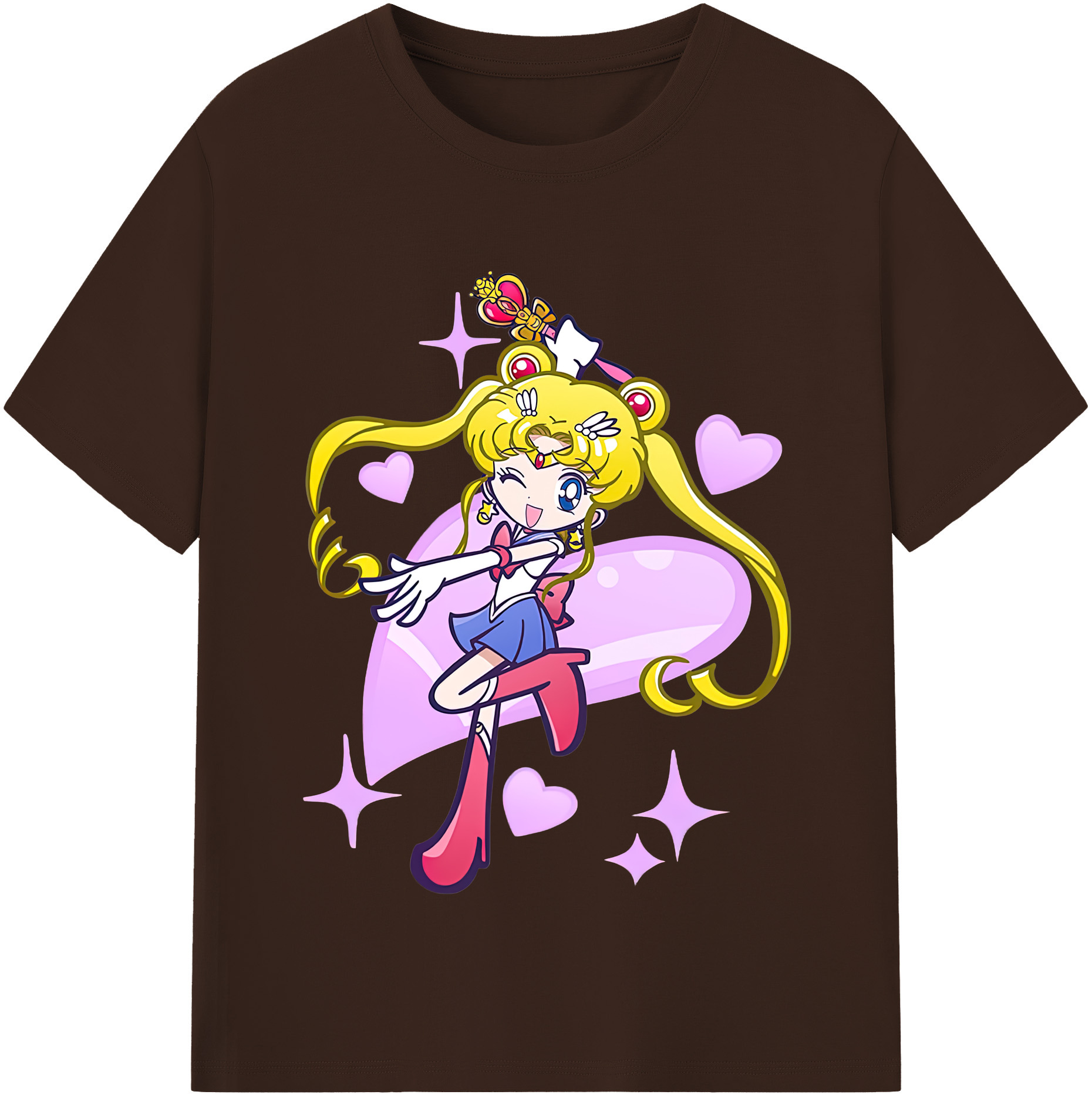 （画像用） 美少女戦士セーラームーン 月野 うさぎ つきの うさぎ Sailor Moon Tsukino Usagi 綿100％半袖Tシャツ（フロントプリント）