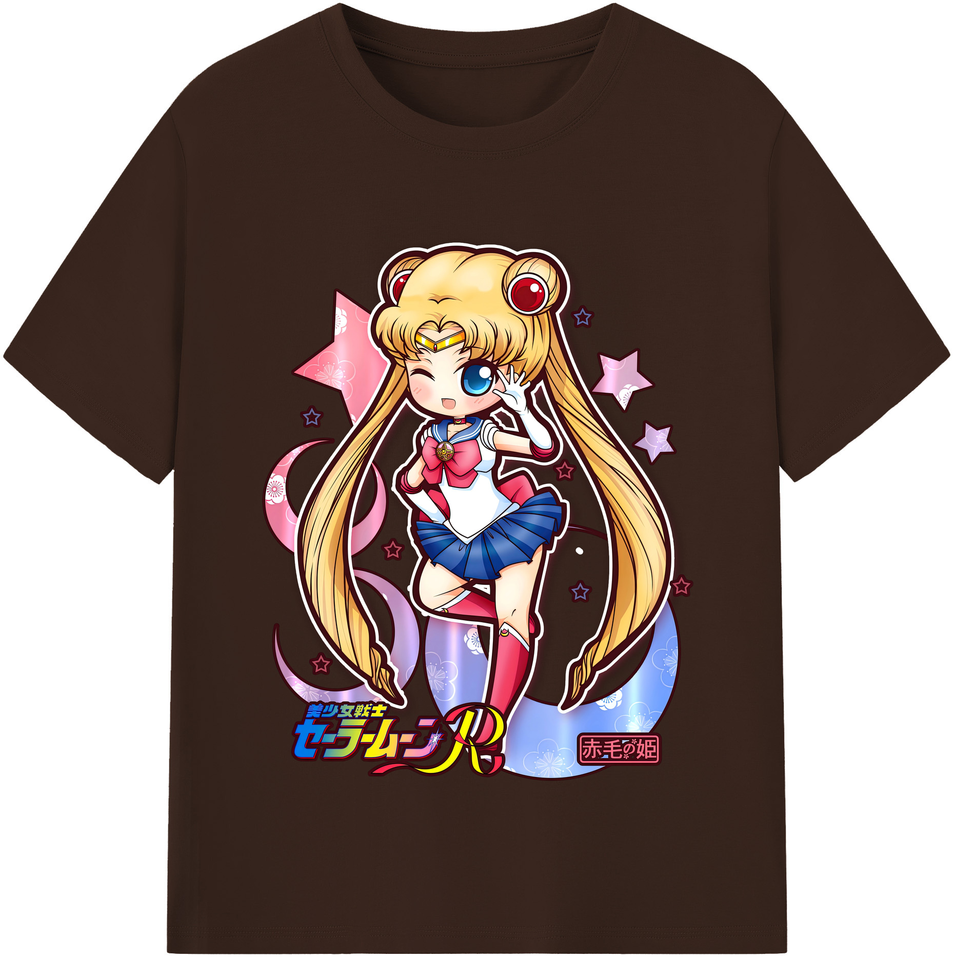 （画像用） 美少女戦士セーラームーン 月野 うさぎ つきの うさぎ Sailor Moon Tsukino Usagi 綿100％半袖Tシャツ（フロントプリント）