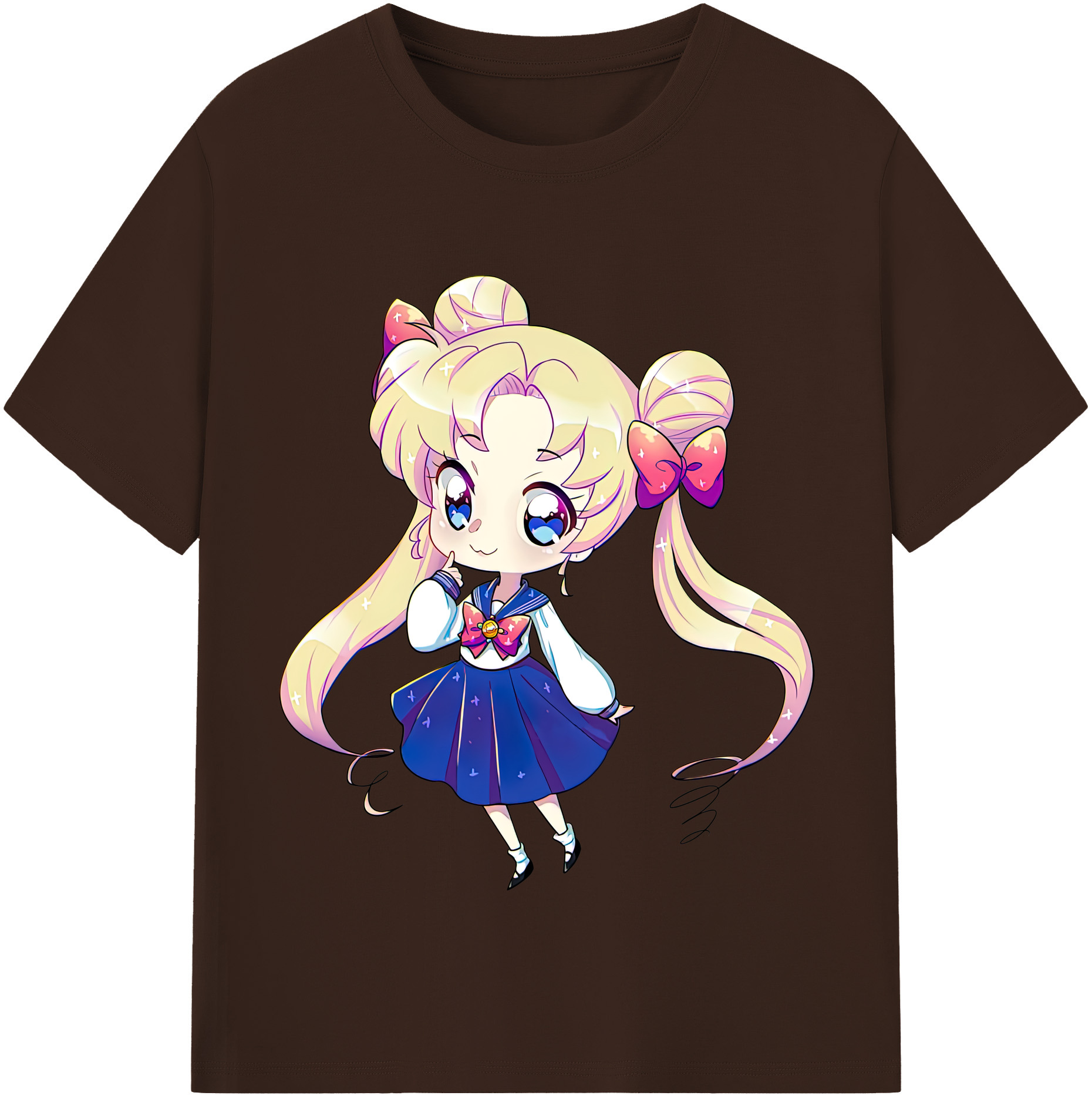 （画像用） 美少女戦士セーラームーン 月野 うさぎ つきの うさぎ Sailor Moon Tsukino Usagi 綿100％半袖Tシャツ（フロントプリント）