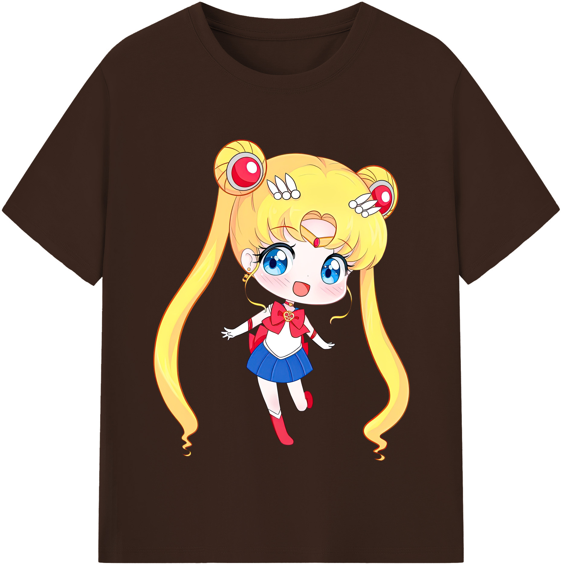 （画像用） 美少女戦士セーラームーン 月野 うさぎ つきの うさぎ Sailor Moon Tsukino Usagi 綿100％半袖Tシャツ（フロントプリント）