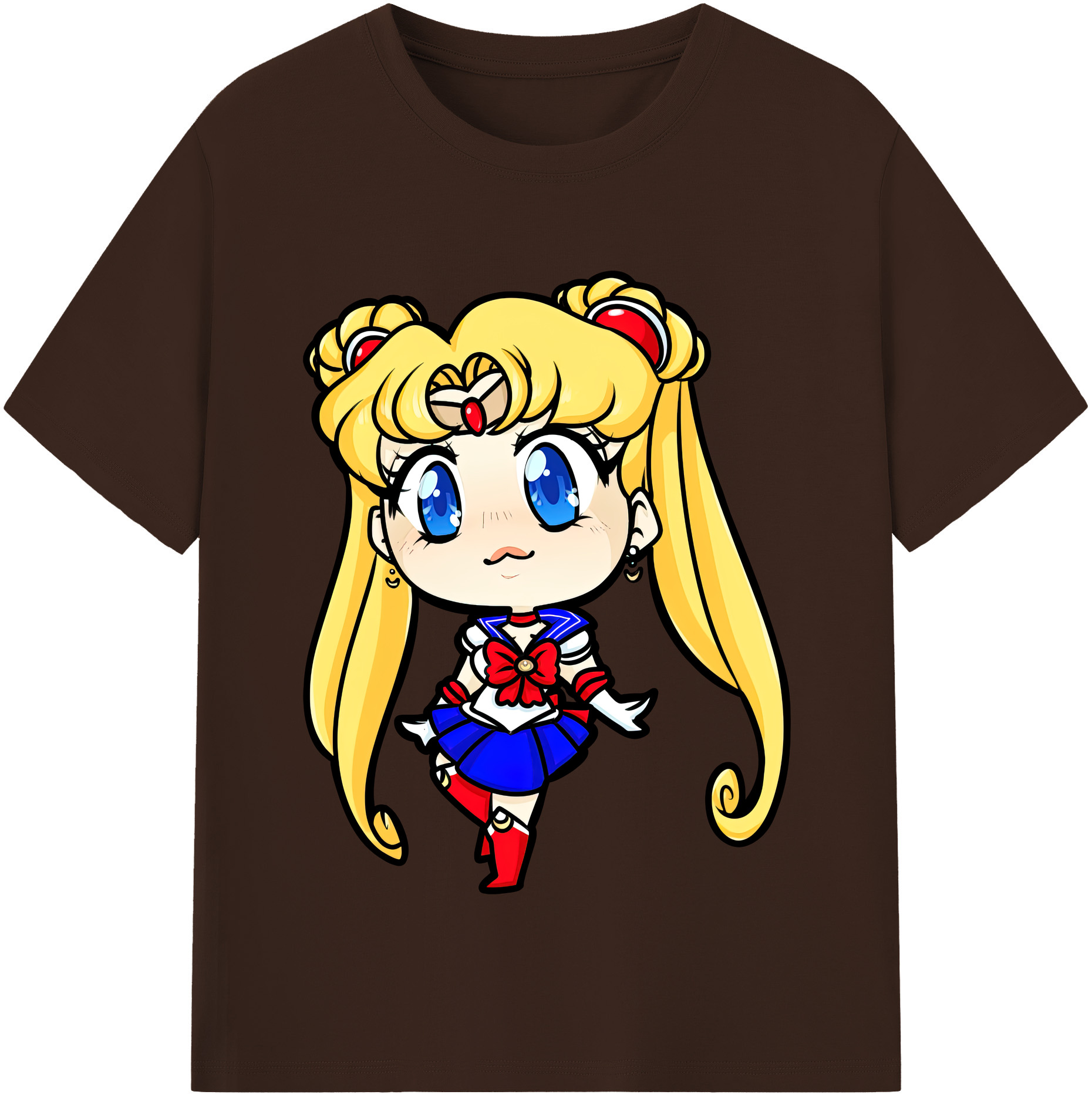 （画像用） 美少女戦士セーラームーン 月野 うさぎ つきの うさぎ Sailor Moon Tsukino Usagi 綿100％半袖Tシャツ（フロントプリント）