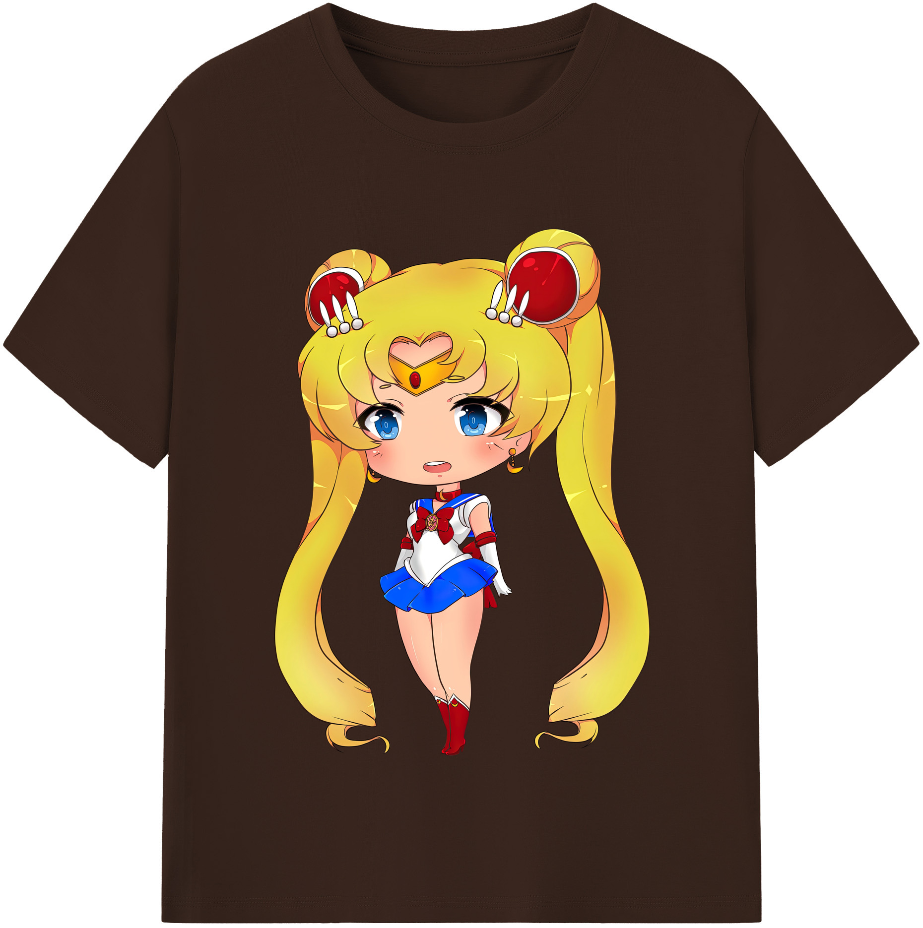 （画像用） 美少女戦士セーラームーン 月野 うさぎ つきの うさぎ Sailor Moon Tsukino Usagi 綿100％半袖Tシャツ（フロントプリント）