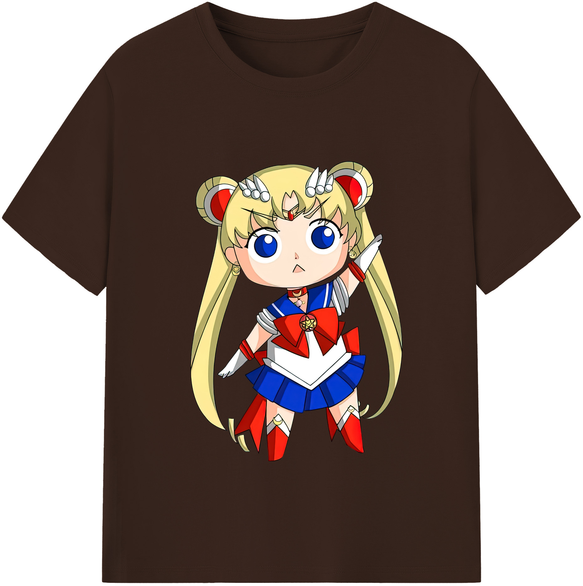 （画像用） 美少女戦士セーラームーン 月野 うさぎ つきの うさぎ Sailor Moon Tsukino Usagi 綿100％半袖Tシャツ（フロントプリント）