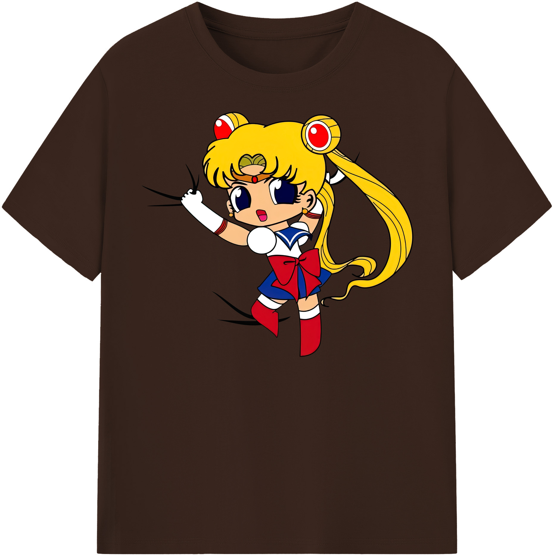 （画像用） 美少女戦士セーラームーン 月野 うさぎ つきの うさぎ Sailor Moon Tsukino Usagi 綿100％半袖Tシャツ（フロントプリント）