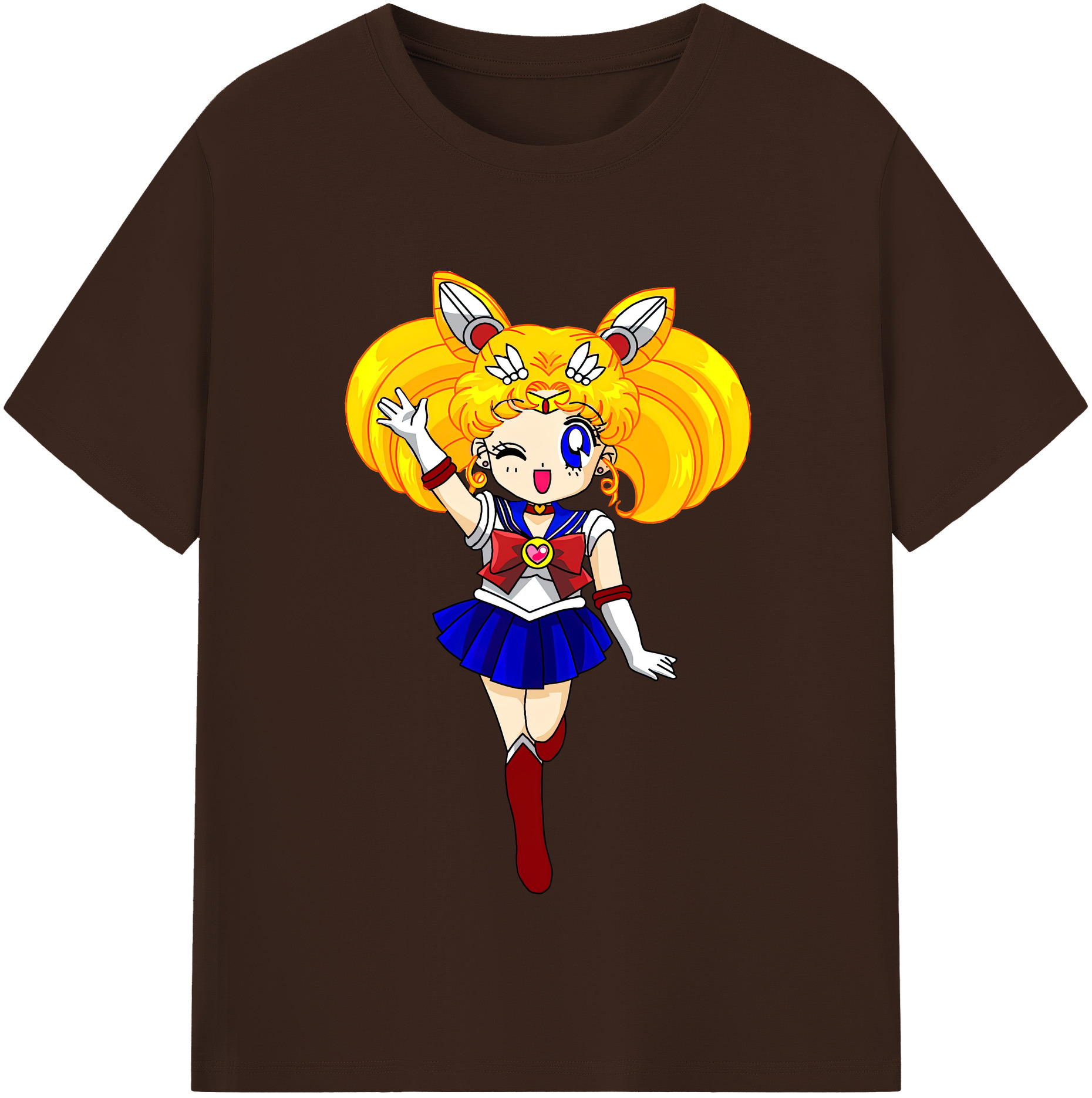 （画像用） 美少女戦士セーラームーン 月野 うさぎ つきの うさぎ Sailor Moon Tsukino Usagi 綿100％半袖Tシャツ（フロントプリント）