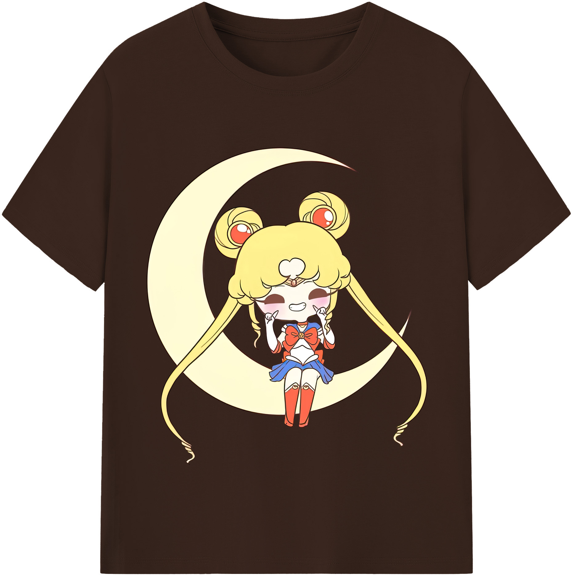 （画像用） 美少女戦士セーラームーン 月野 うさぎ つきの うさぎ Sailor Moon Tsukino Usagi 綿100％半袖Tシャツ（フロントプリント）