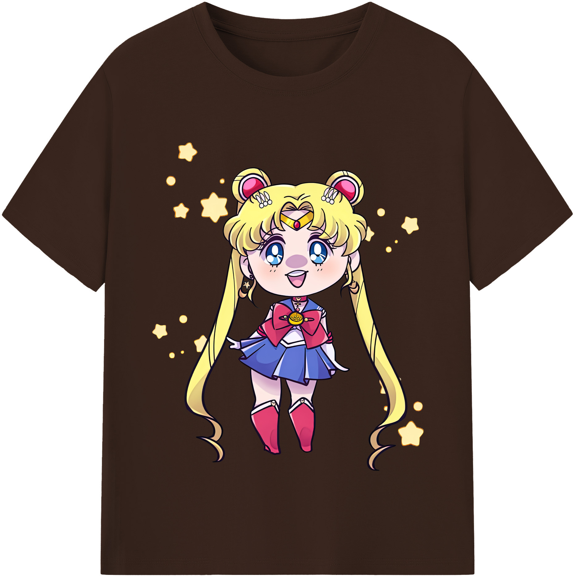 （画像用） 美少女戦士セーラームーン 月野 うさぎ つきの うさぎ Sailor Moon Tsukino Usagi 綿100％半袖Tシャツ（フロントプリント）