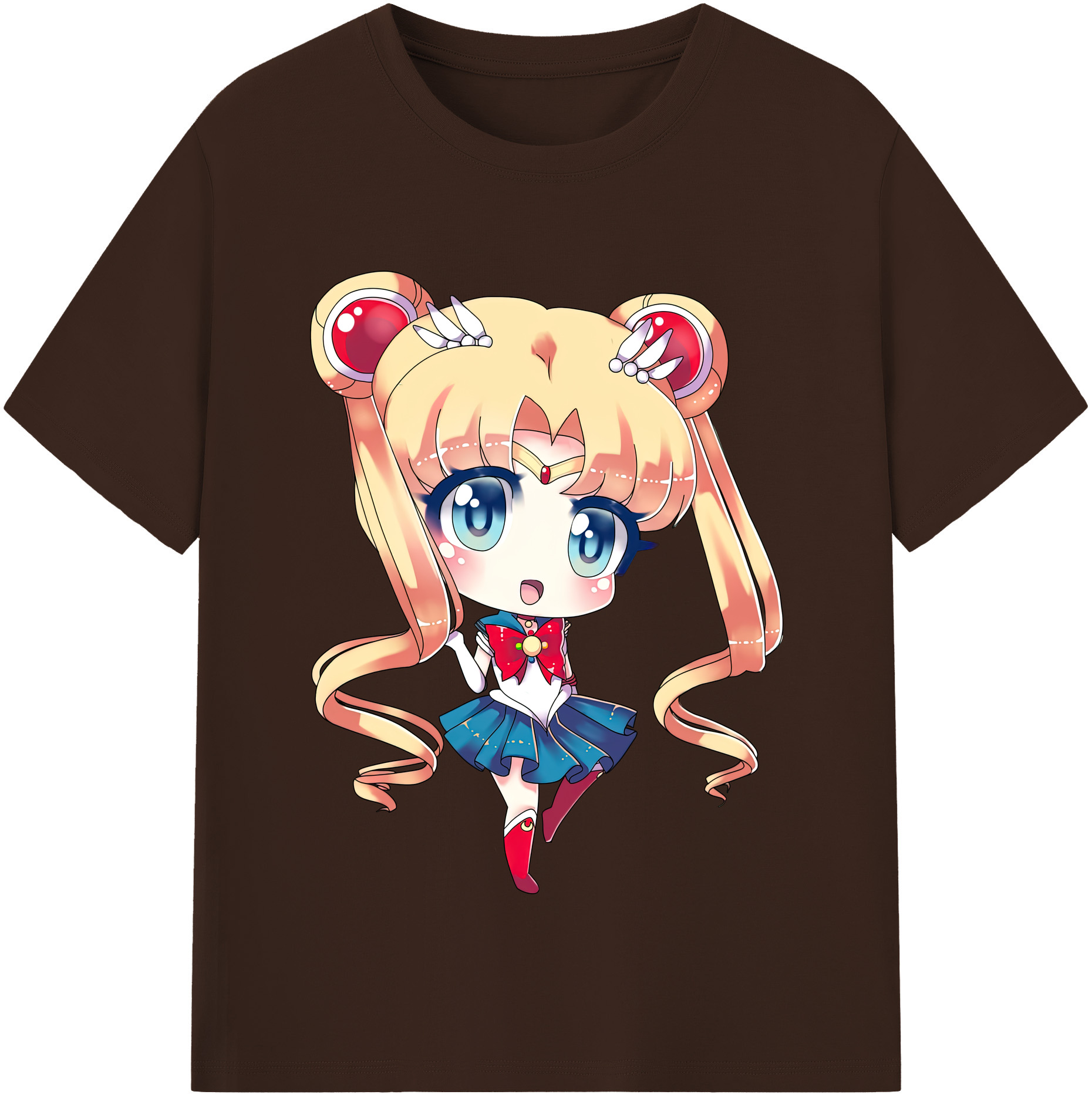 （画像用） 美少女戦士セーラームーン 月野 うさぎ つきの うさぎ Sailor Moon Tsukino Usagi 綿100％半袖Tシャツ（フロントプリント）