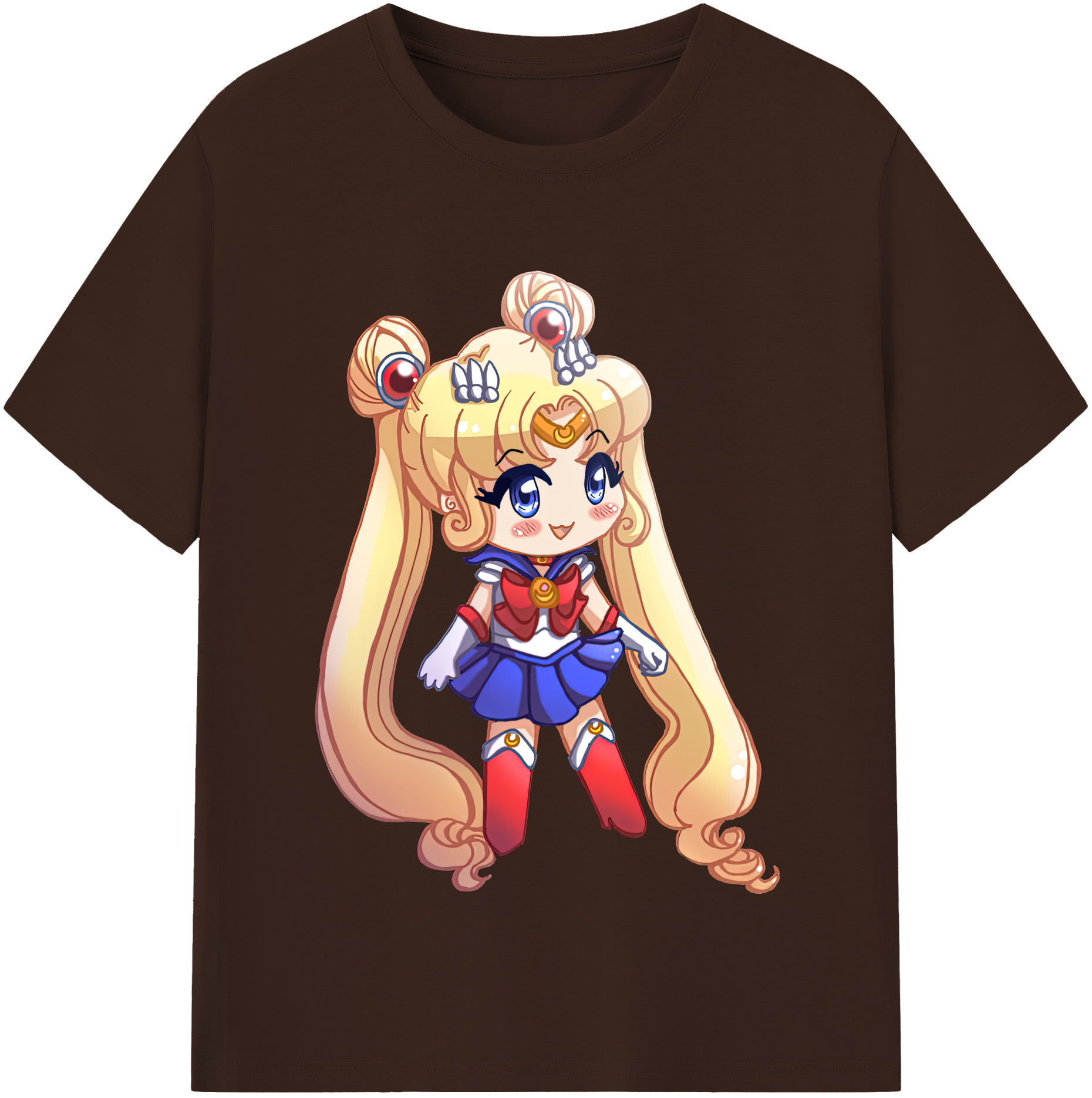 （画像用） 美少女戦士セーラームーン 月野 うさぎ つきの うさぎ Sailor Moon Tsukino Usagi 綿100％半袖Tシャツ（フロントプリント）